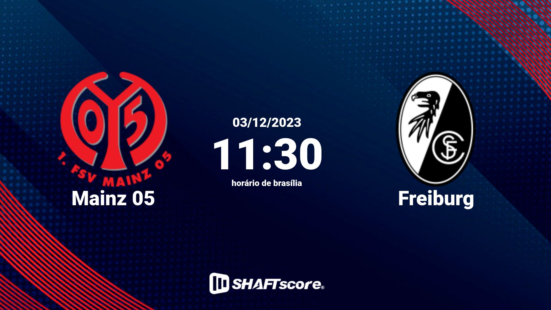 Estatísticas do jogo Mainz 05 vs Freiburg 03.12 11:30