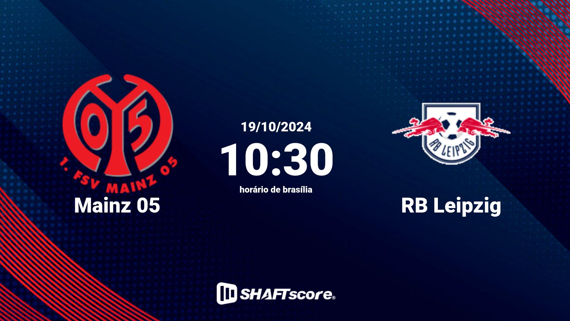 Estatísticas do jogo Mainz 05 vs RB Leipzig 19.10 10:30