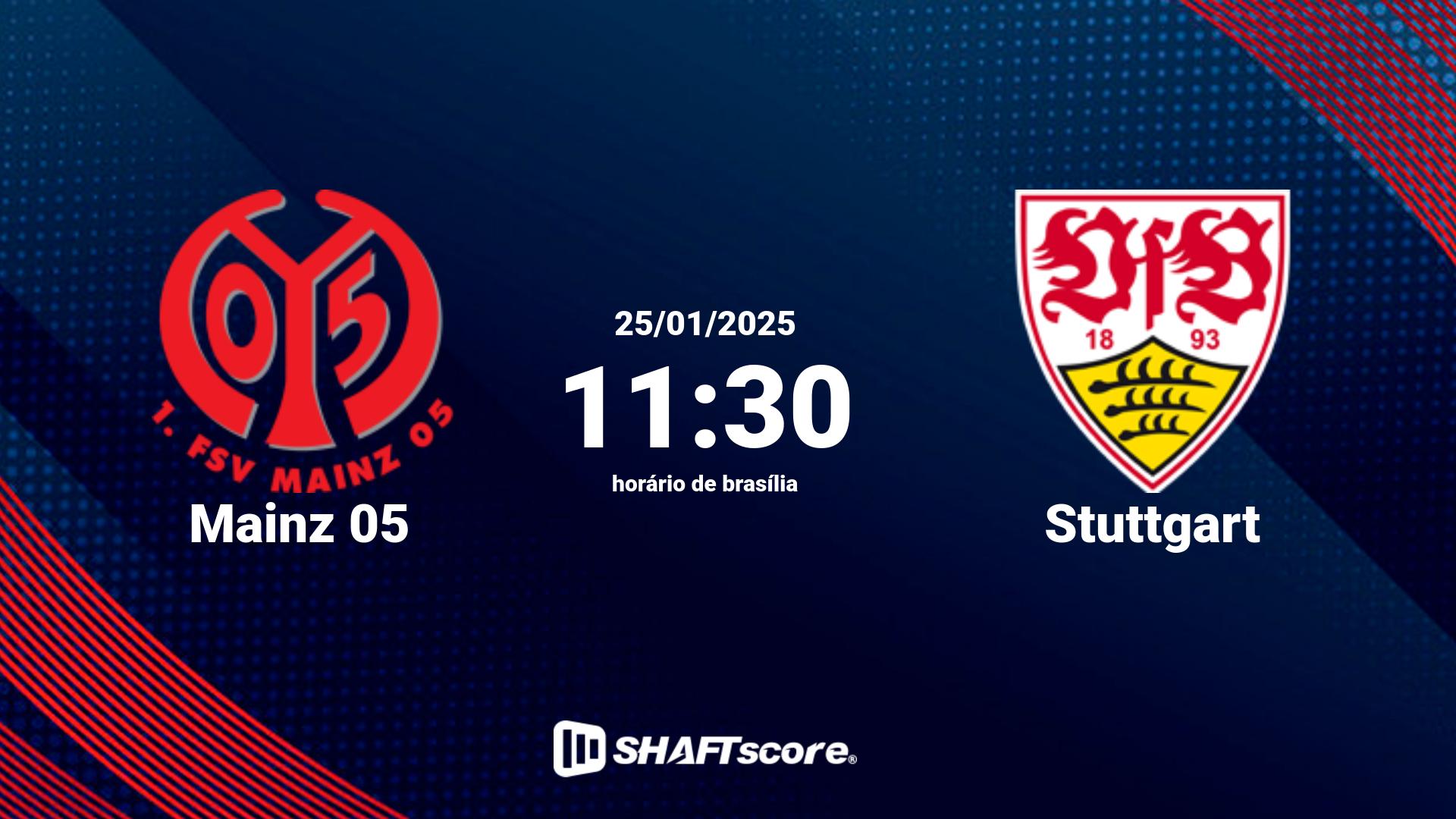 Estatísticas do jogo Mainz 05 vs Stuttgart 25.01 11:30