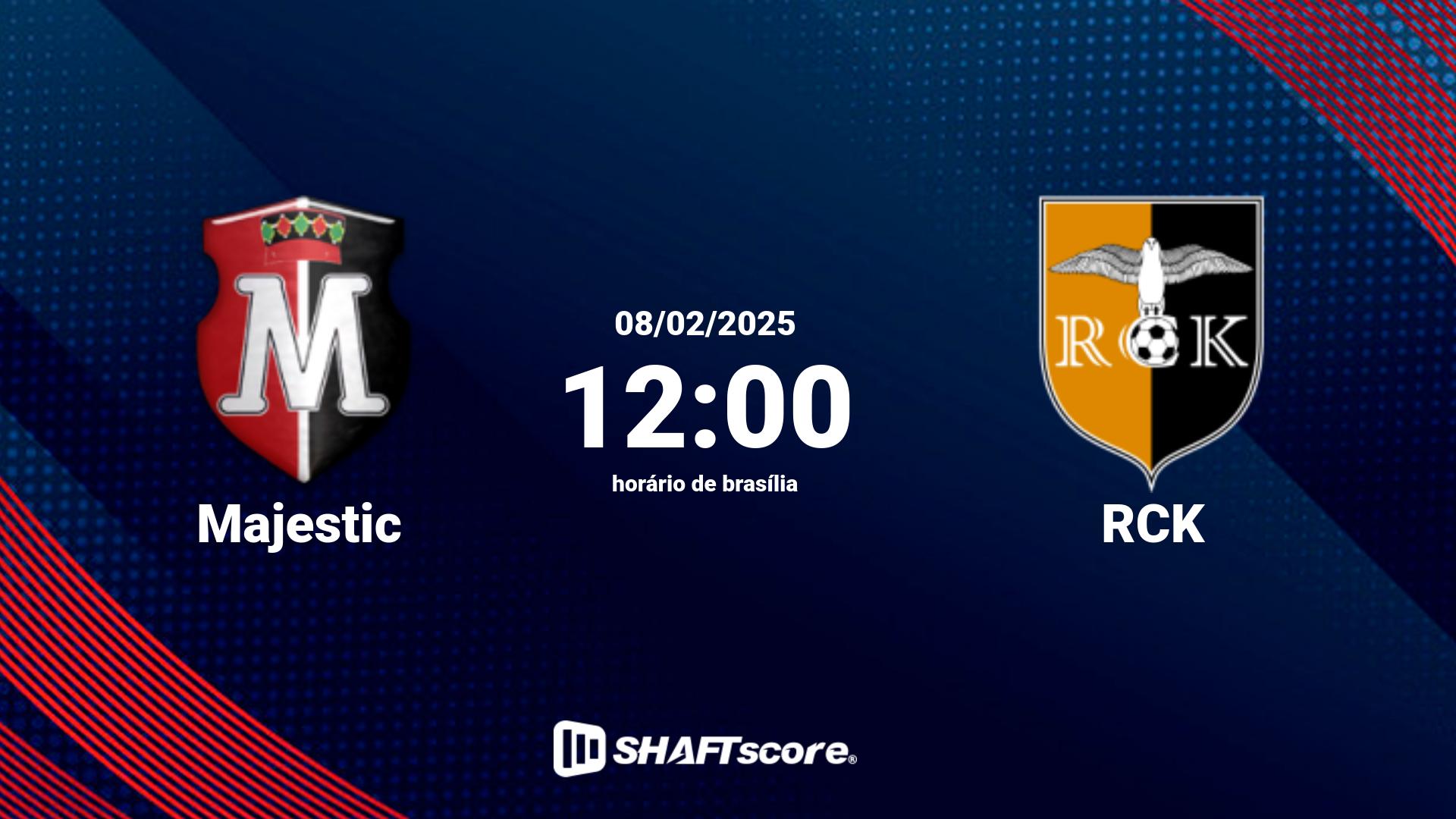 Estatísticas do jogo Majestic vs RCK 08.02 12:00