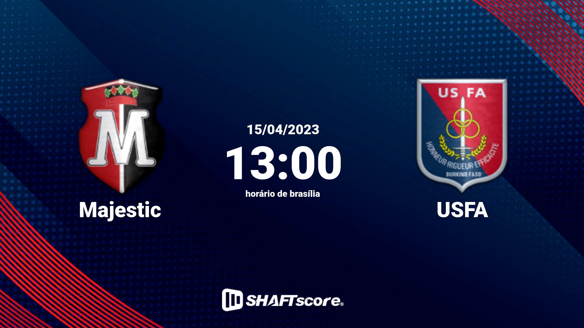 Estatísticas do jogo Majestic vs USFA 15.04 13:00