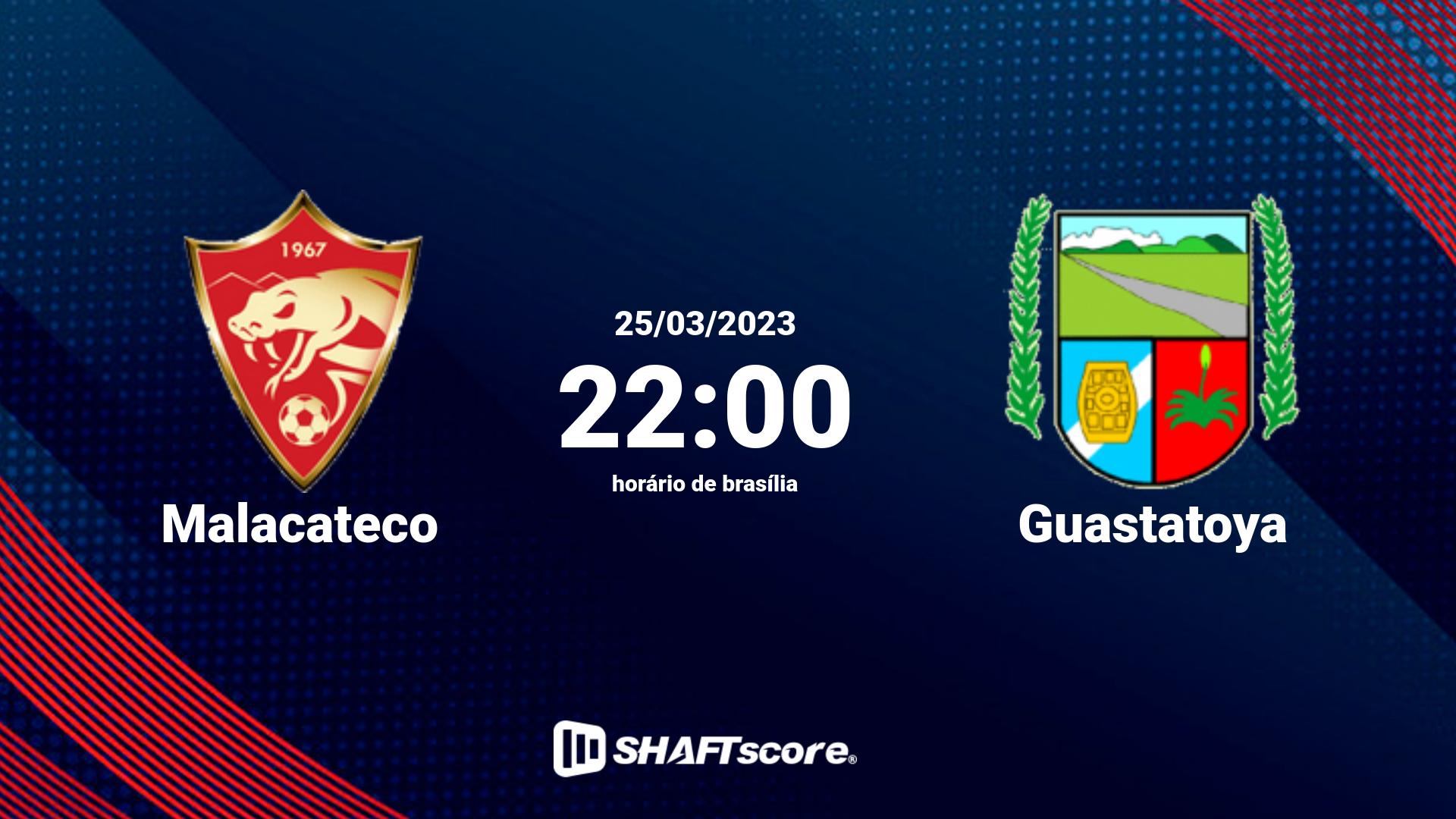 Estatísticas do jogo Malacateco vs Guastatoya 25.03 22:00