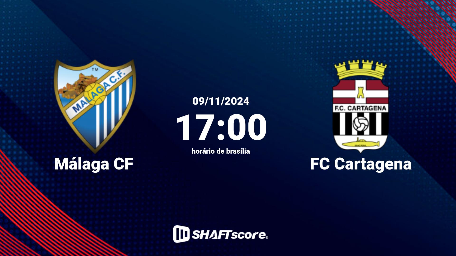 Estatísticas do jogo Málaga CF vs FC Cartagena 09.11 17:00