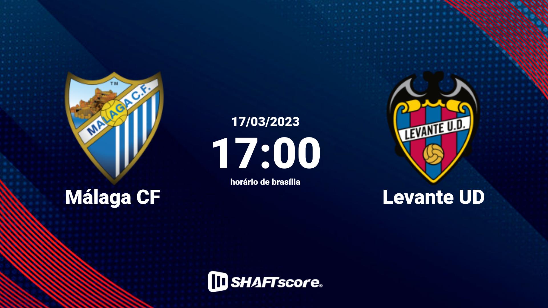 Estatísticas do jogo Málaga CF vs Levante UD 17.03 17:00