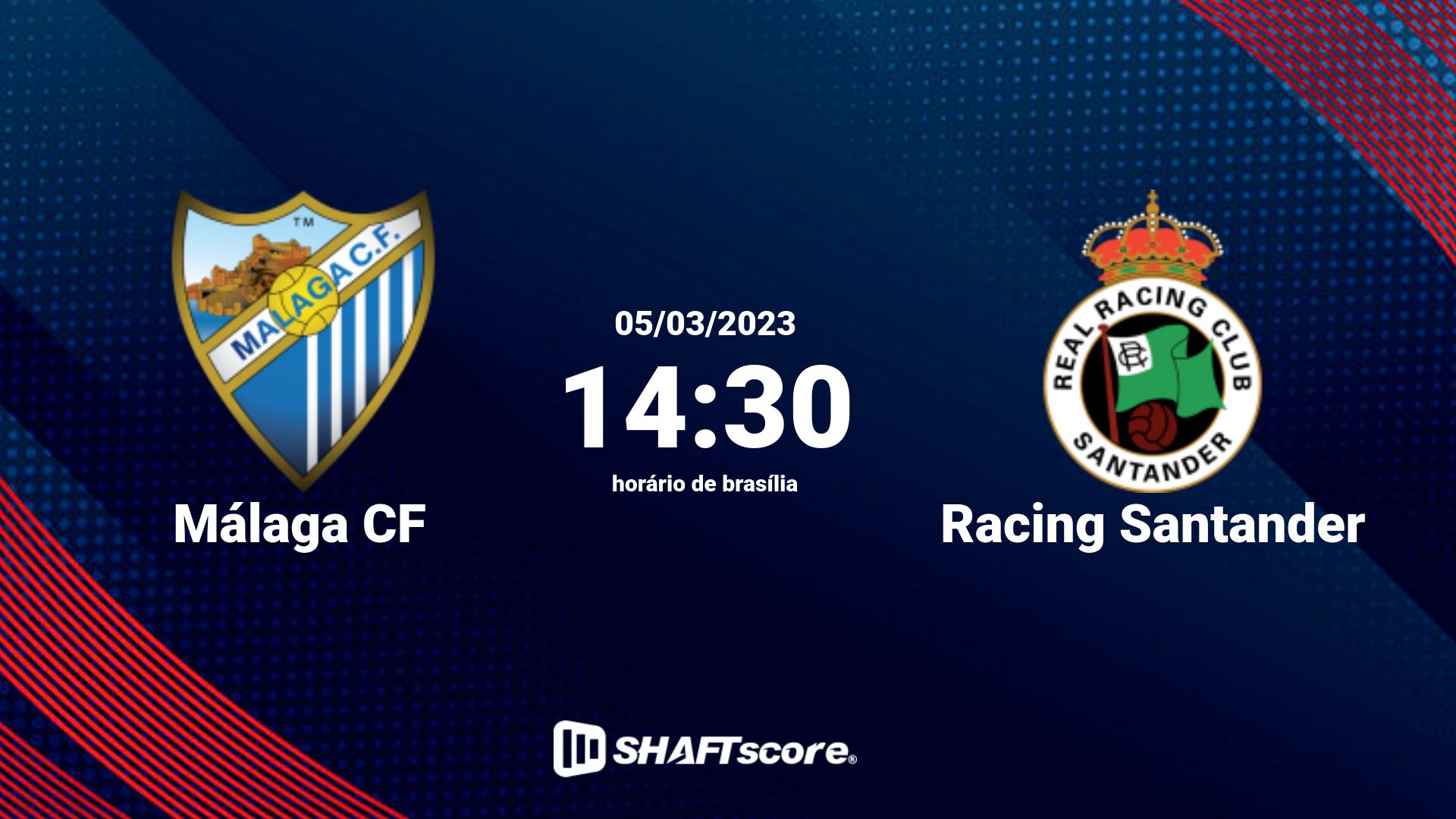 Estatísticas do jogo Málaga CF vs Racing Santander 05.03 14:30