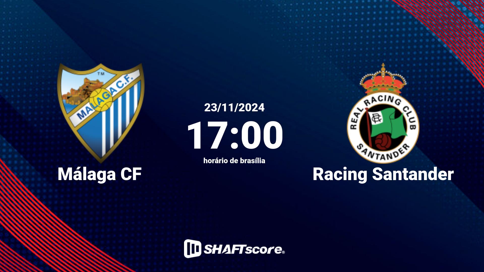 Estatísticas do jogo Málaga CF vs Racing Santander 23.11 17:00