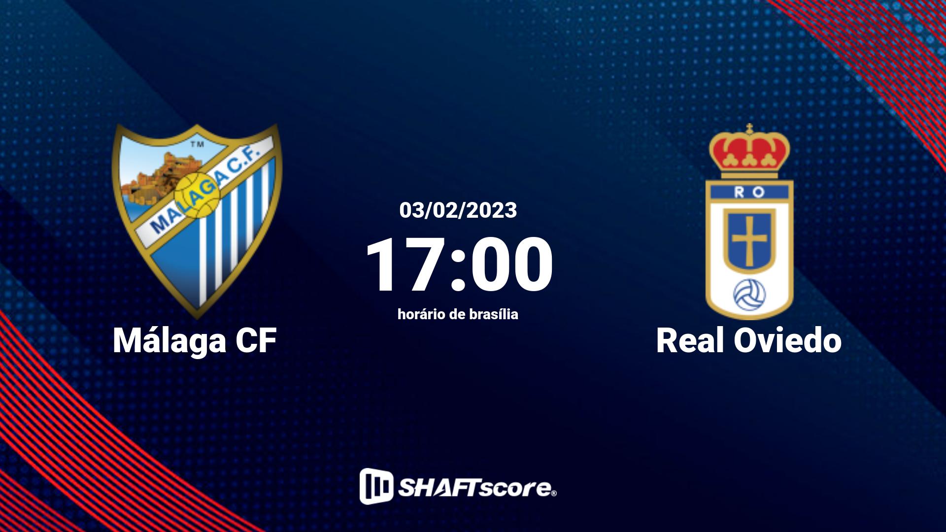 Estatísticas do jogo Málaga CF vs Real Oviedo 03.02 17:00