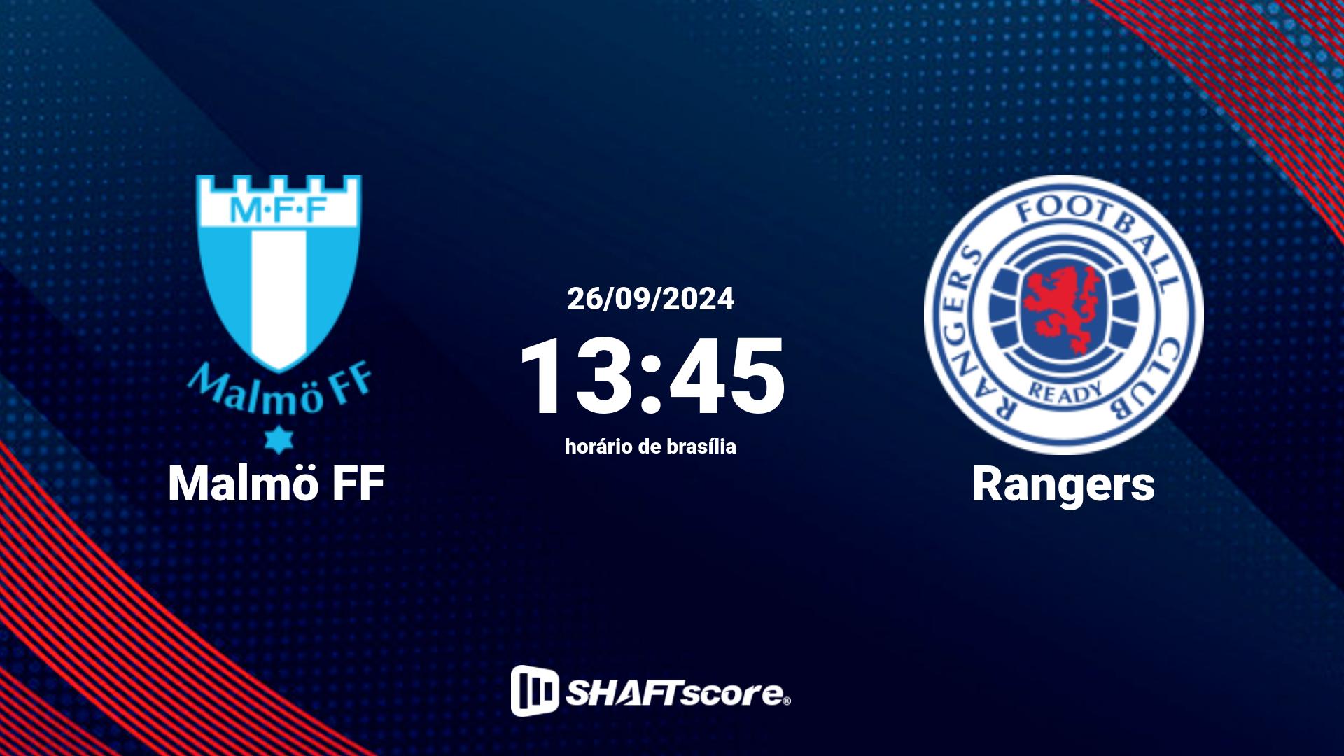 Estatísticas do jogo Malmö FF vs Rangers 26.09 13:45