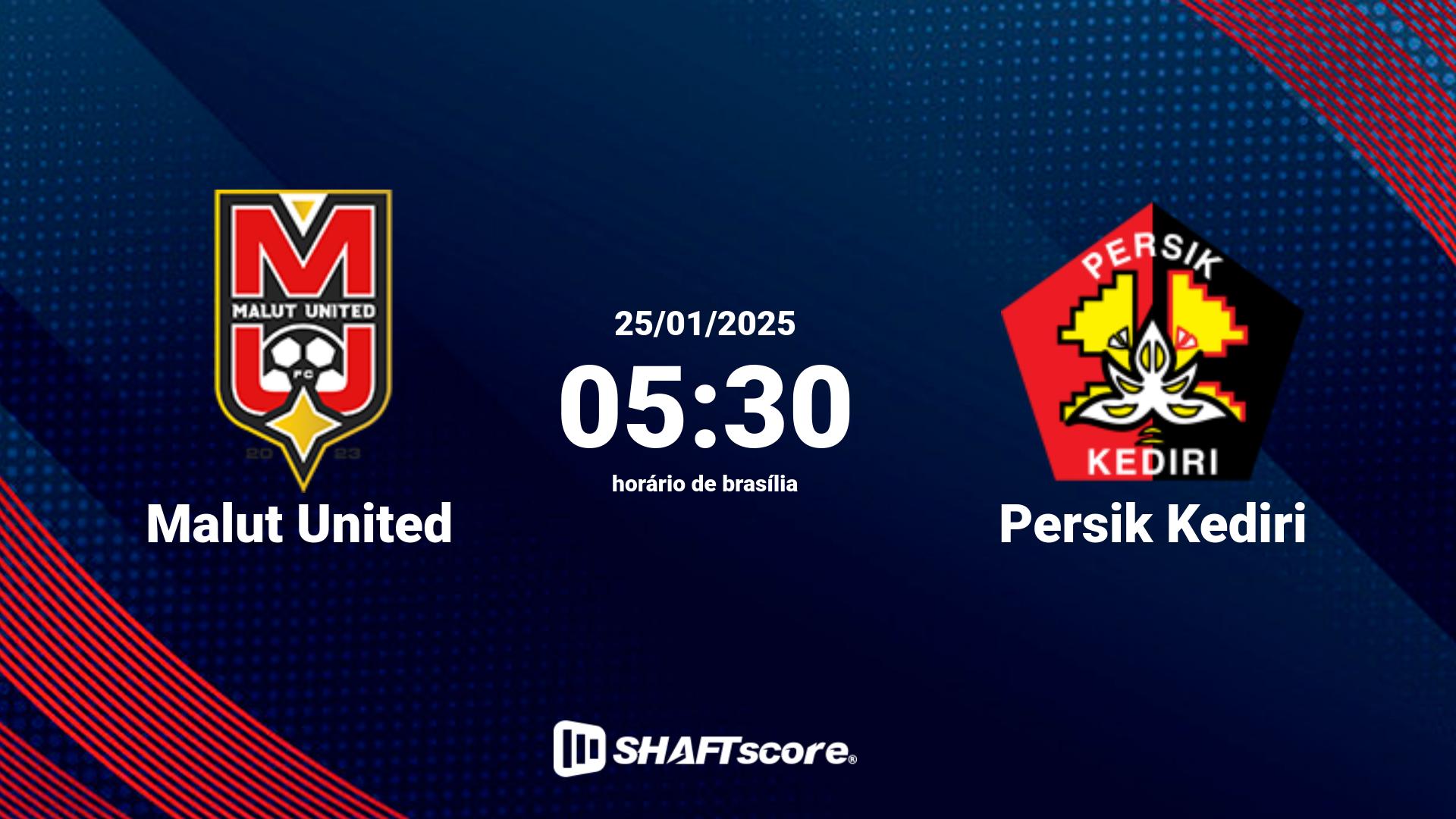 Estatísticas do jogo Malut United vs Persik Kediri 25.01 05:30