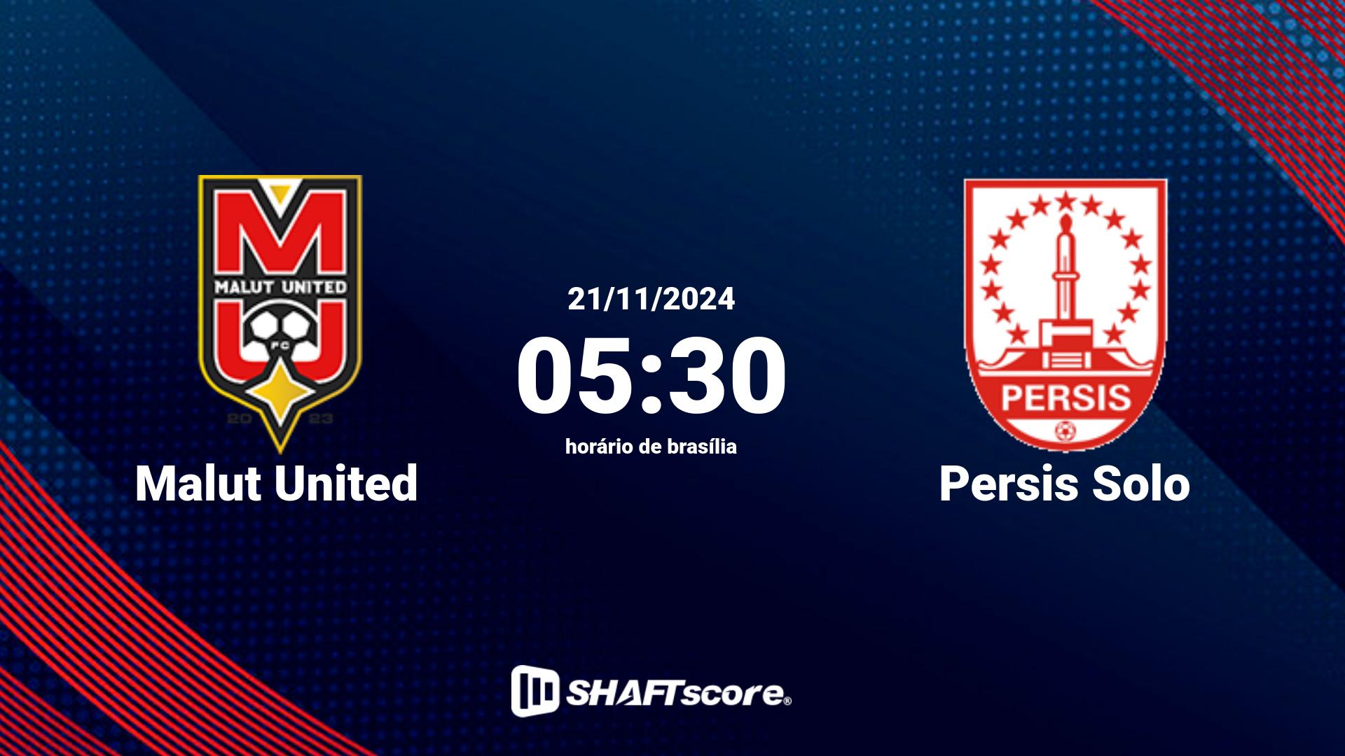 Estatísticas do jogo Malut United vs Persis Solo 21.11 05:30