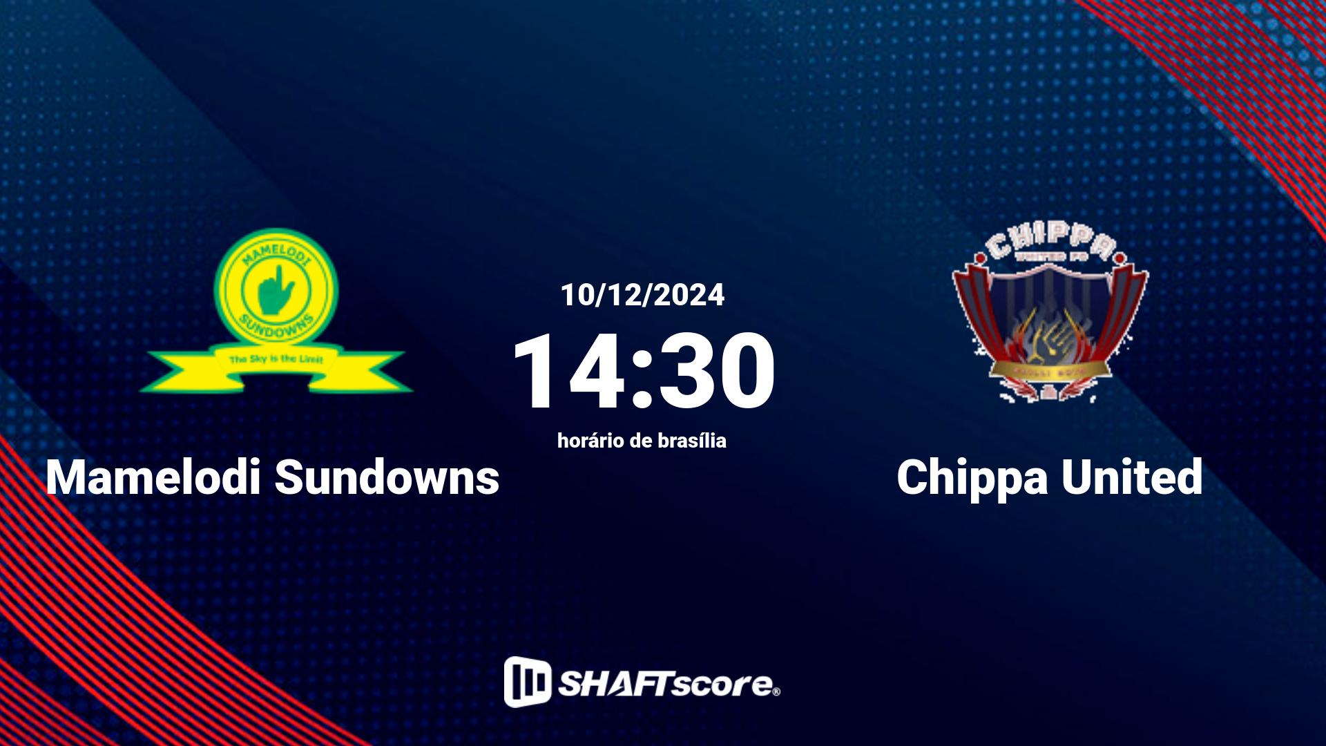 Estatísticas do jogo Mamelodi Sundowns vs Chippa United 10.12 14:30