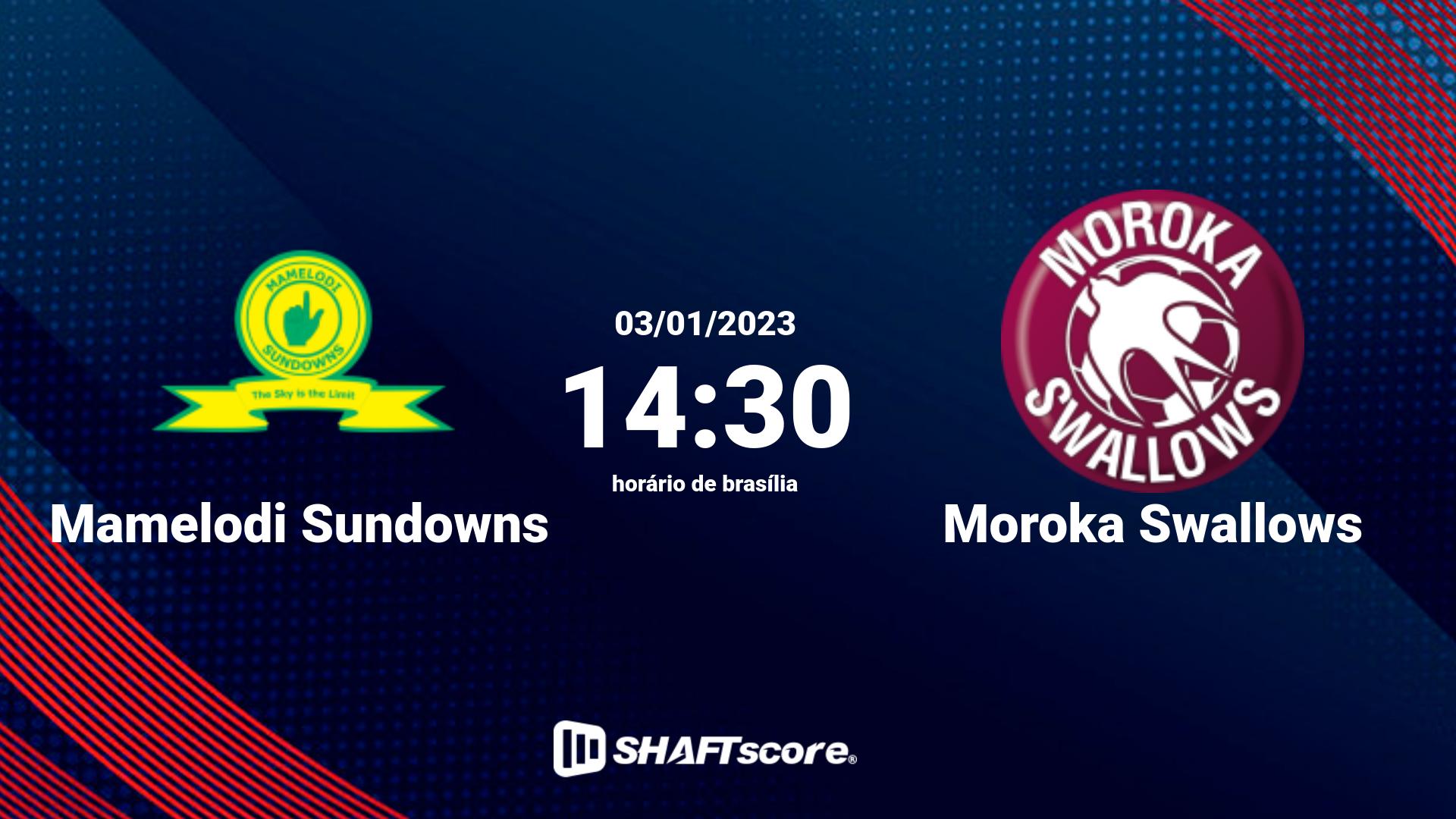 Estatísticas do jogo Mamelodi Sundowns vs Moroka Swallows 03.01 14:30