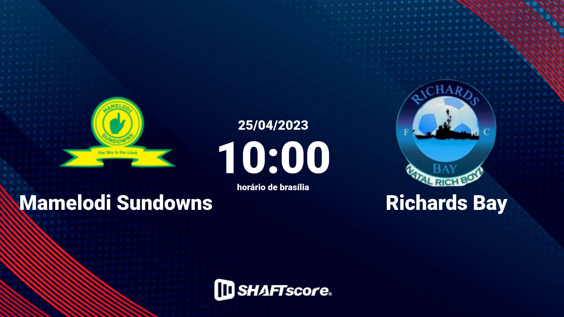 Estatísticas do jogo Mamelodi Sundowns vs Richards Bay 25.04 10:00