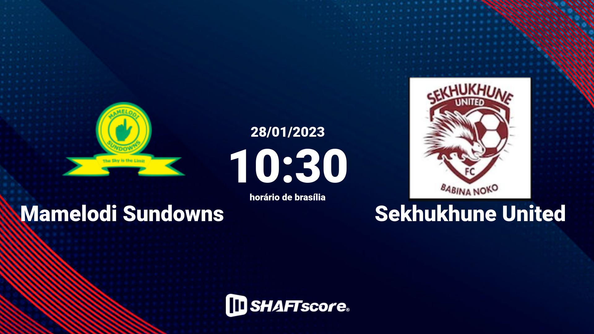 Estatísticas do jogo Mamelodi Sundowns vs Sekhukhune United 28.01 10:30