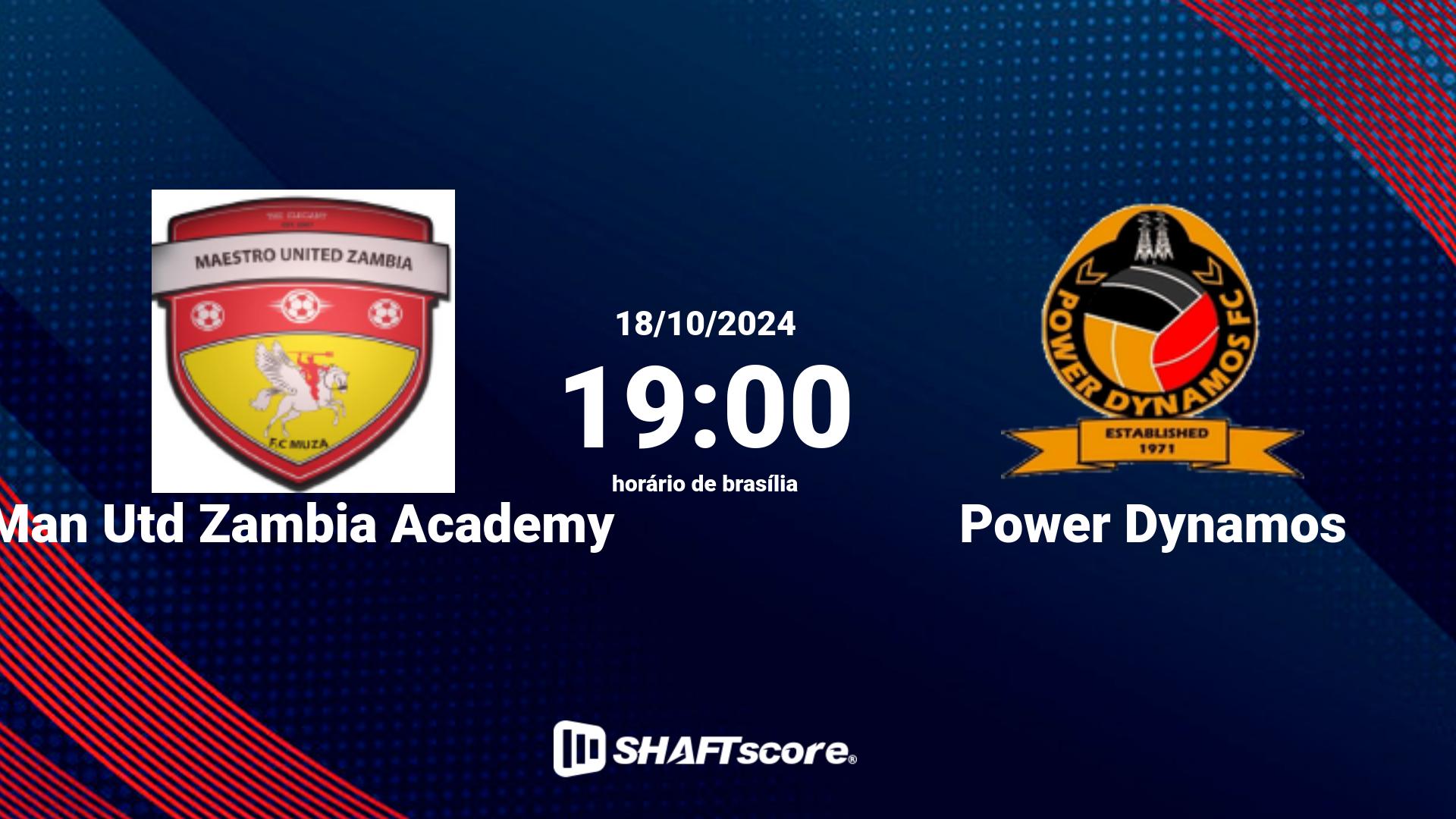 Estatísticas do jogo Man Utd Zambia Academy vs Power Dynamos 18.10 19:00