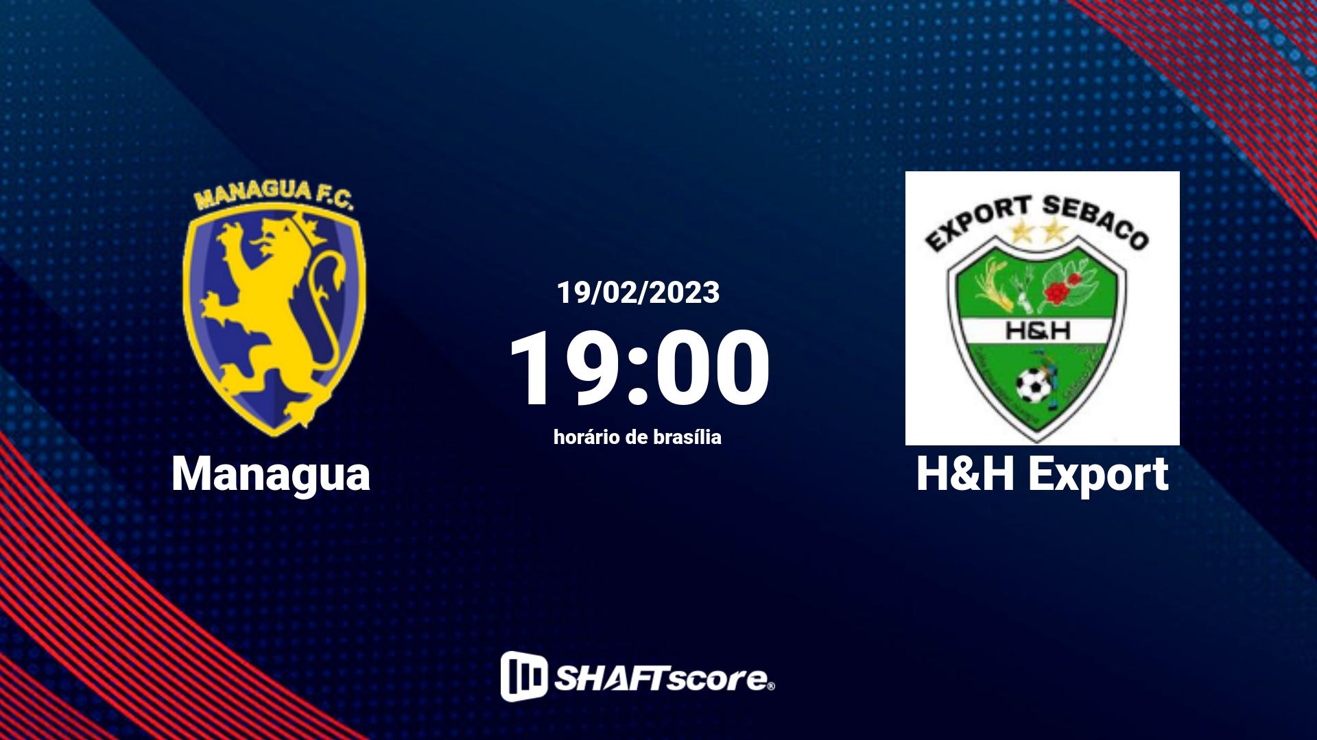 Estatísticas do jogo Managua vs H&H Export 19.02 19:00