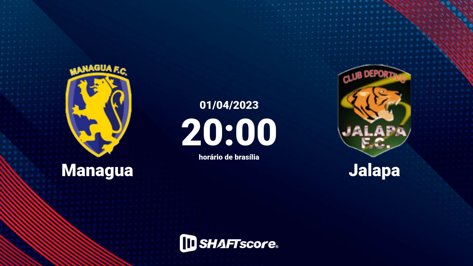 Estatísticas do jogo Managua vs Jalapa 01.04 20:00