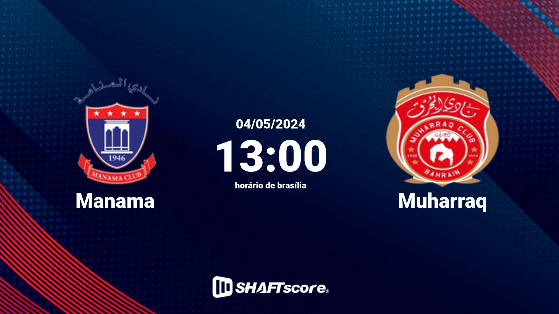 Estatísticas do jogo Manama vs Muharraq 04.05 13:00