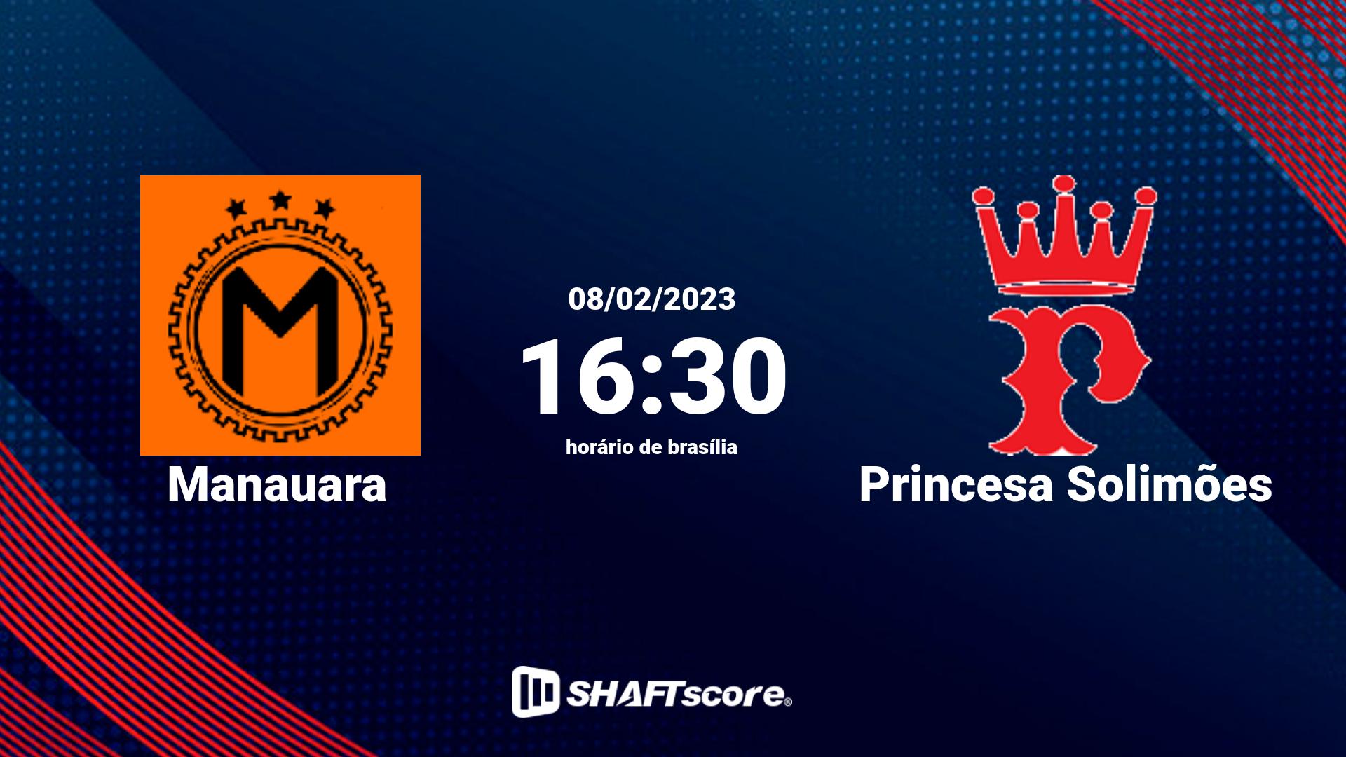 Estatísticas do jogo Manauara vs Princesa Solimões 08.02 16:30