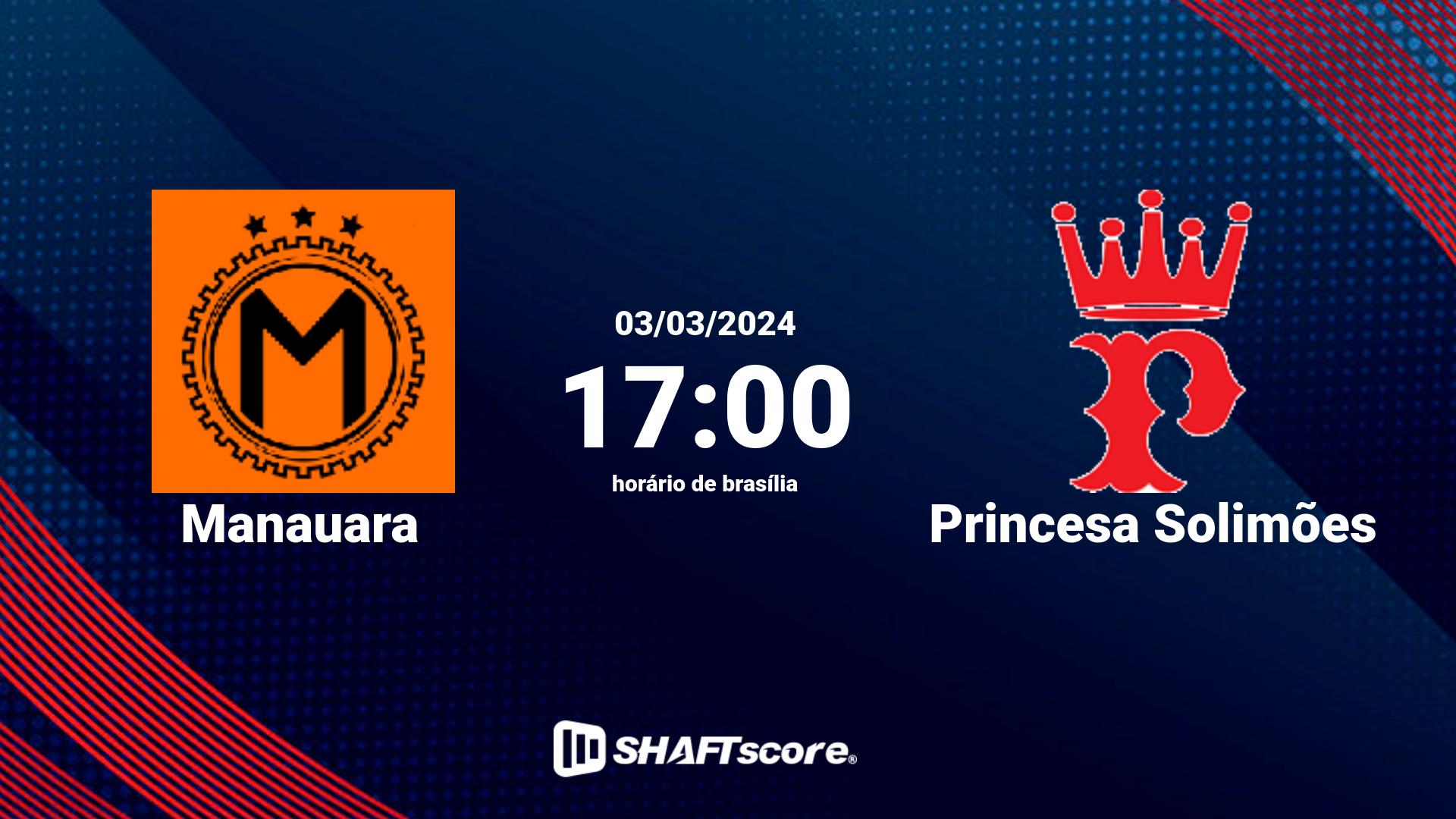 Estatísticas do jogo Manauara vs Princesa Solimões 03.03 17:00