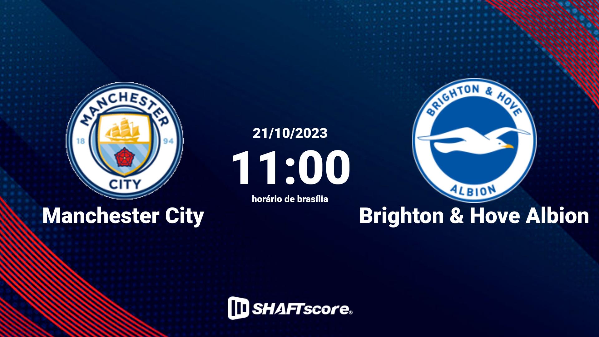 Estatísticas do jogo Manchester City vs Brighton & Hove Albion 21.10 11:00