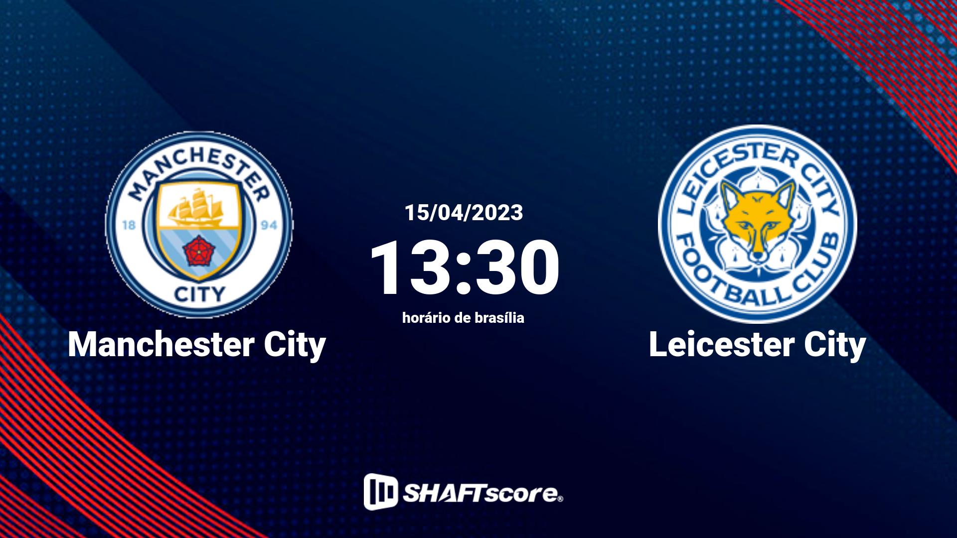 Estatísticas do jogo Manchester City vs Leicester City 15.04 13:30