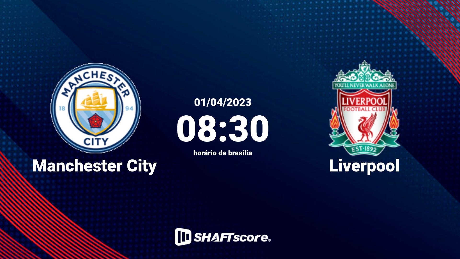 Estatísticas do jogo Manchester City vs Liverpool 01.04 08:30