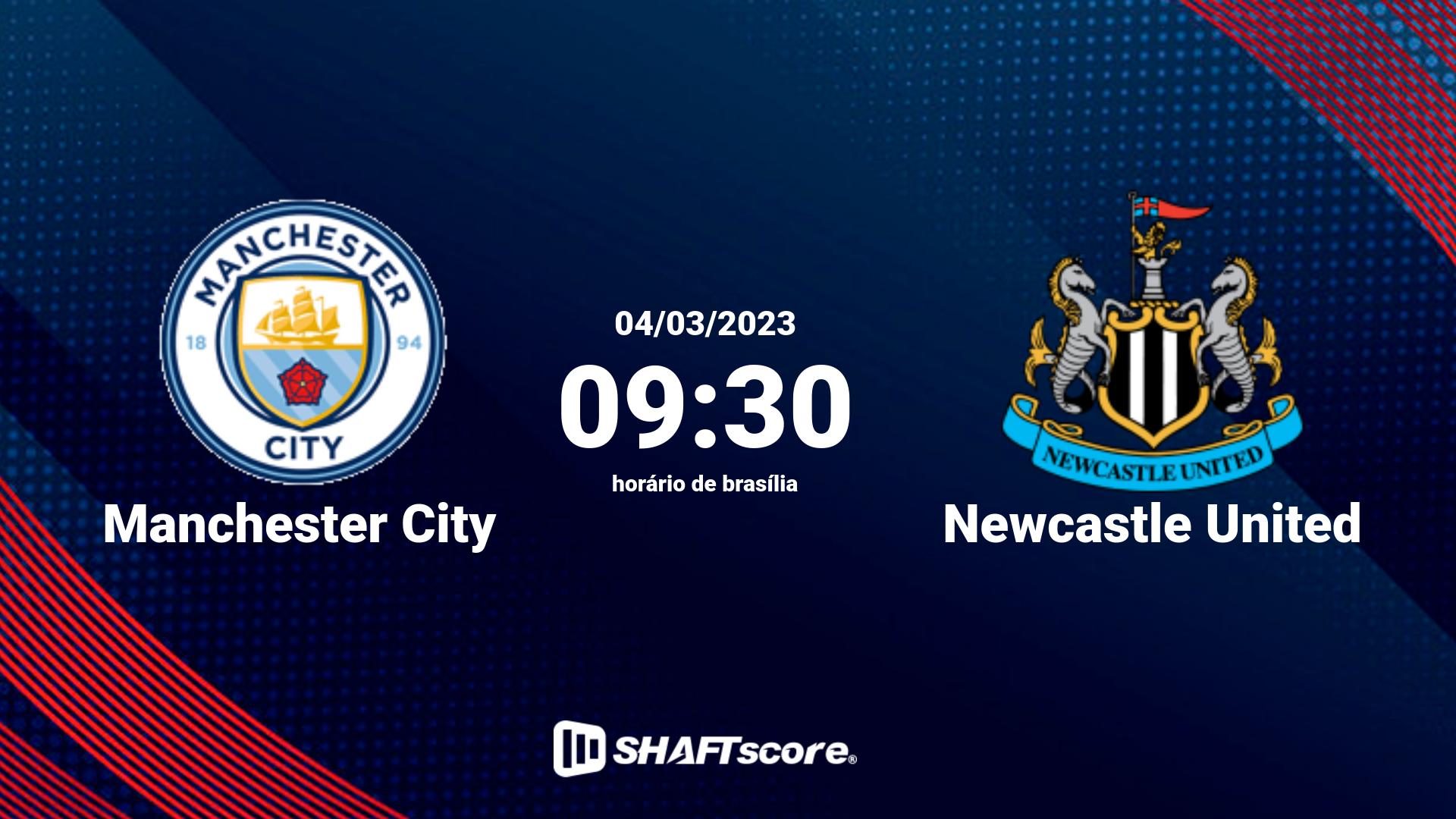 Estatísticas do jogo Manchester City vs Newcastle United 04.03 09:30