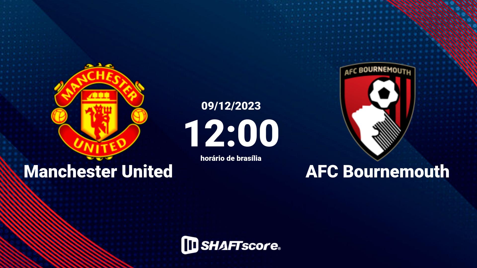 Estatísticas do jogo Manchester United vs AFC Bournemouth 09.12 12:00