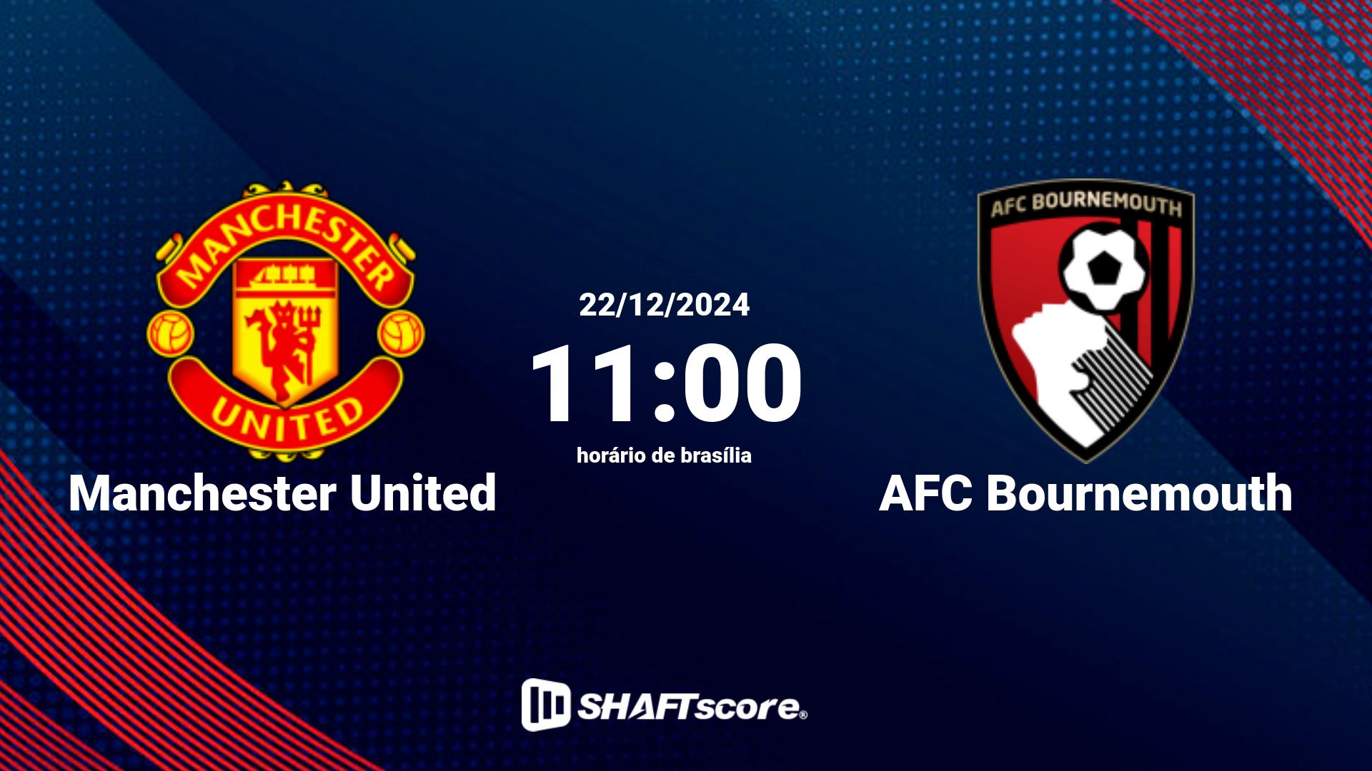 Estatísticas do jogo Manchester United vs AFC Bournemouth 22.12 11:00