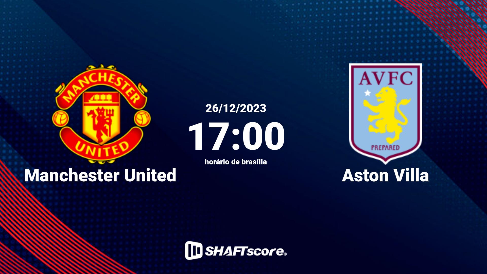 Estatísticas do jogo Manchester United vs Aston Villa 26.12 17:00