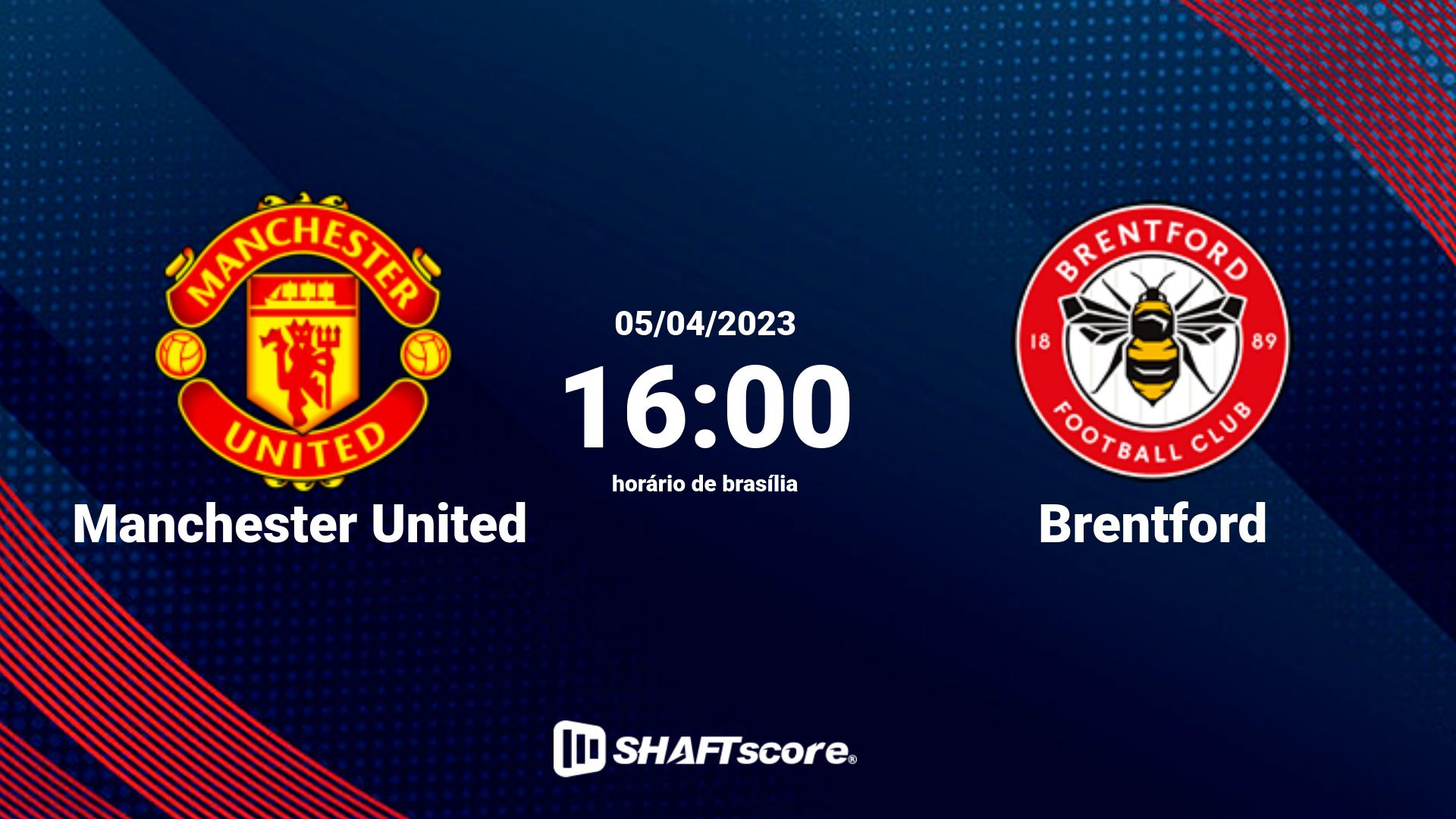 Estatísticas do jogo Manchester United vs Brentford 05.04 16:00