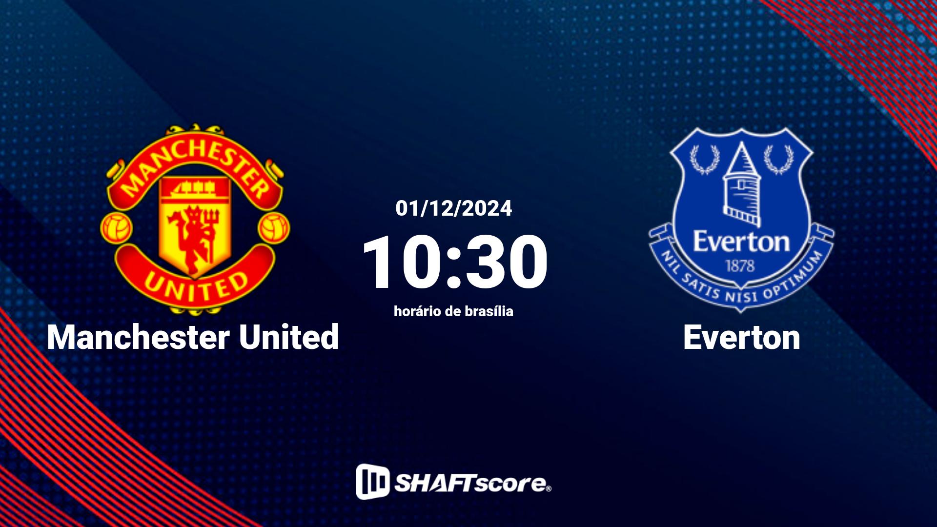 Estatísticas do jogo Manchester United vs Everton 01.12 10:30