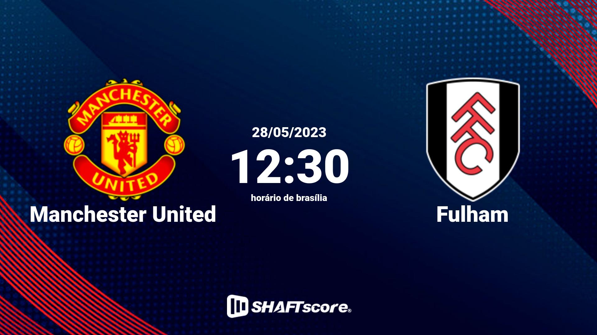 Estatísticas do jogo Manchester United vs Fulham 28.05 12:30