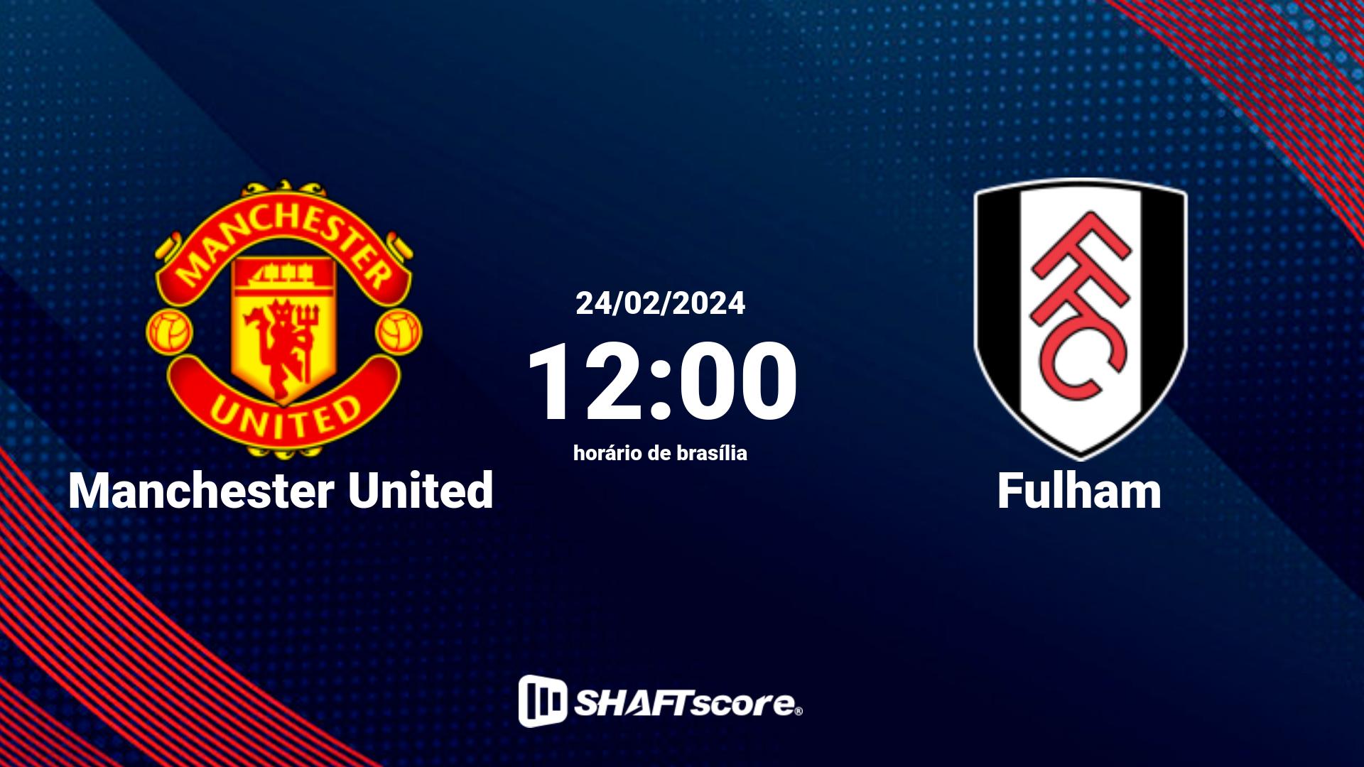 Estatísticas do jogo Manchester United vs Fulham 24.02 12:00