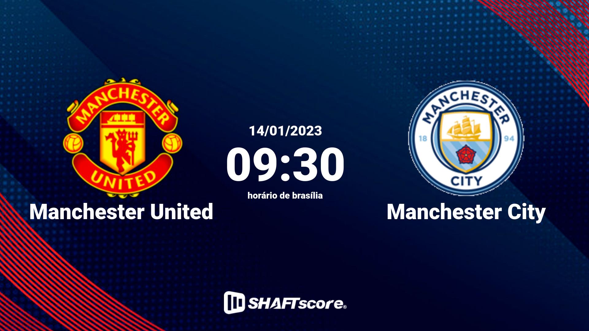 Estatísticas do jogo Manchester United vs Manchester City 14.01 09:30