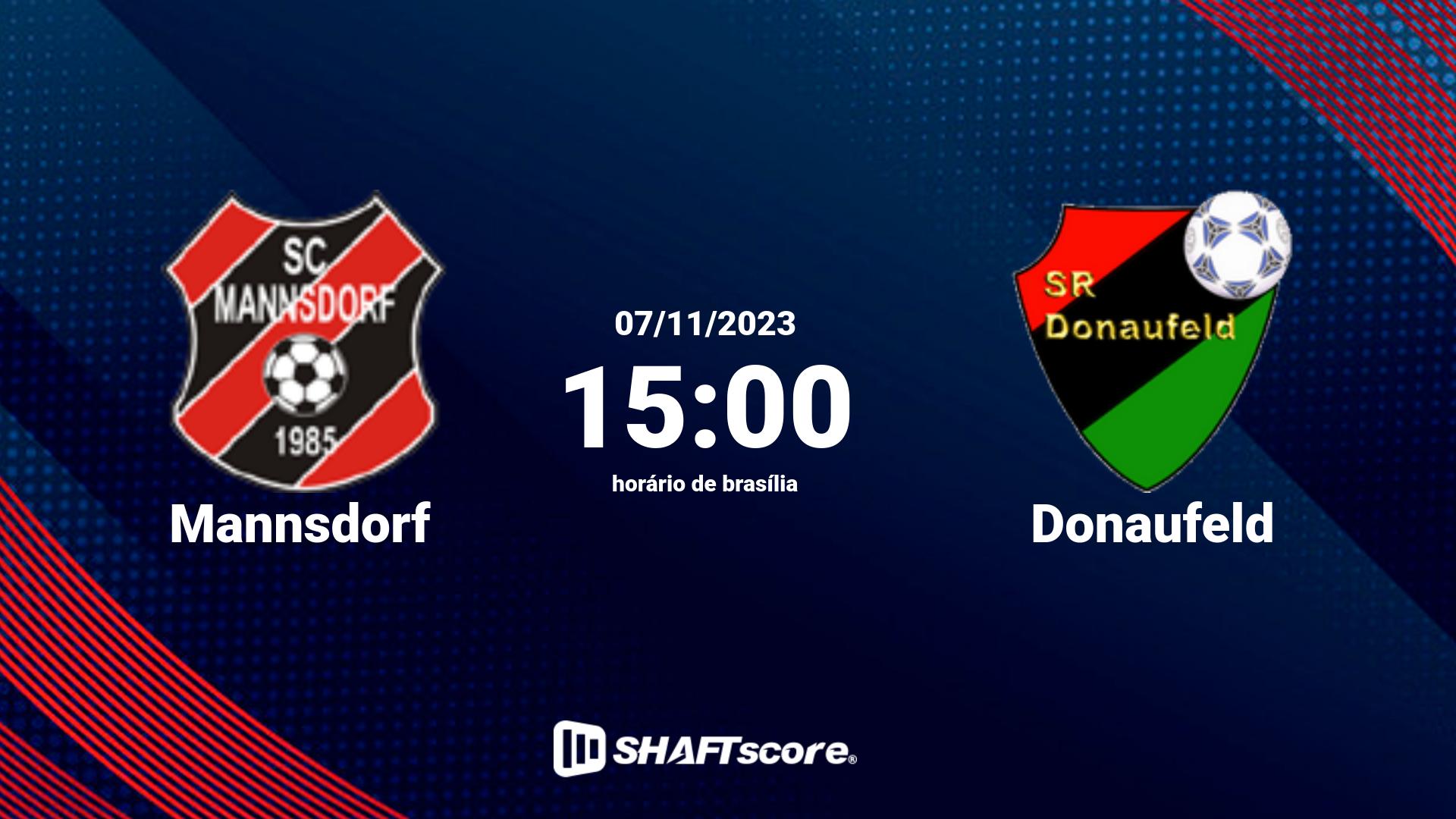 Estatísticas do jogo Mannsdorf vs Donaufeld 07.11 15:00