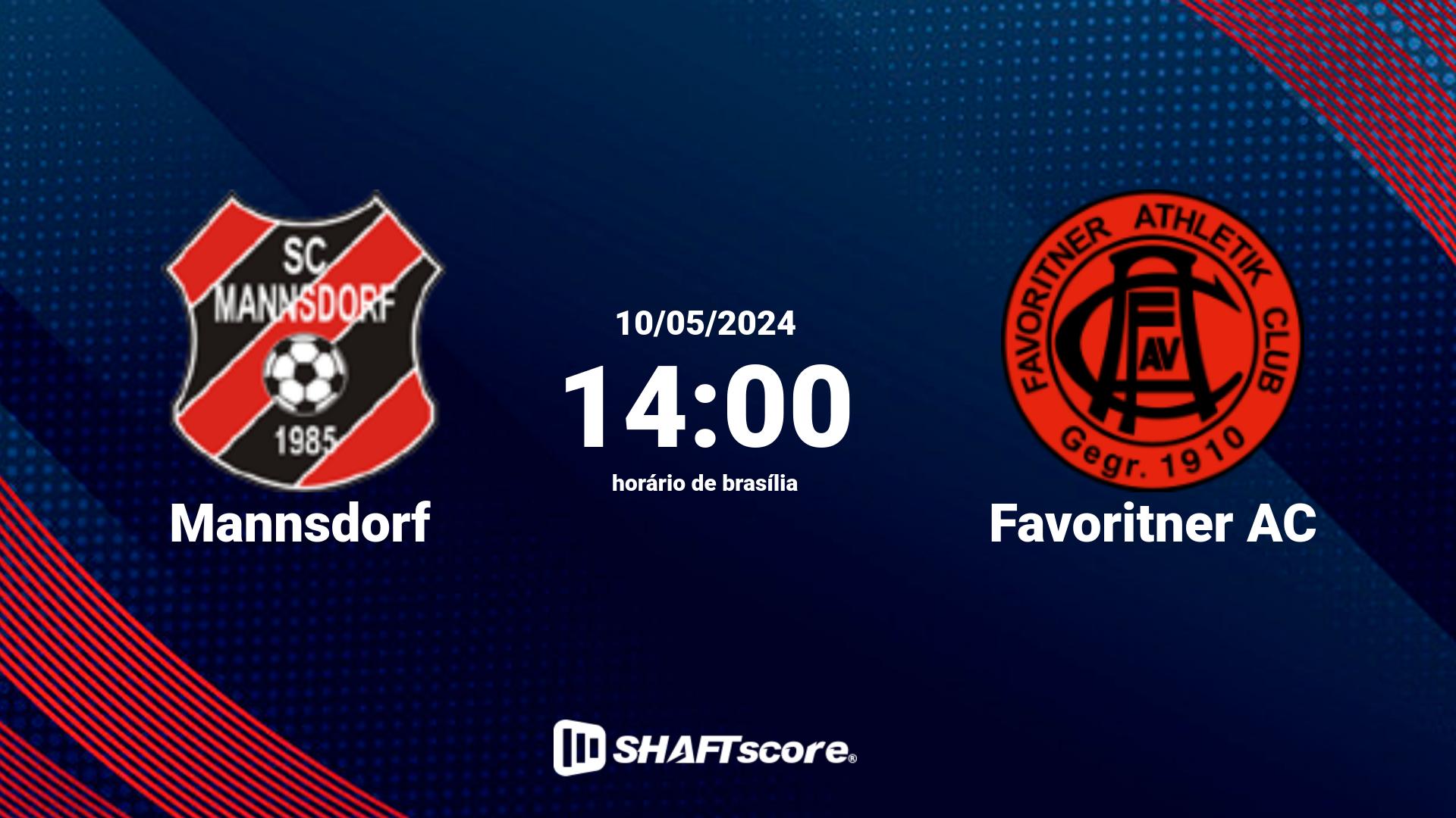 Estatísticas do jogo Mannsdorf vs Favoritner AC 10.05 14:00