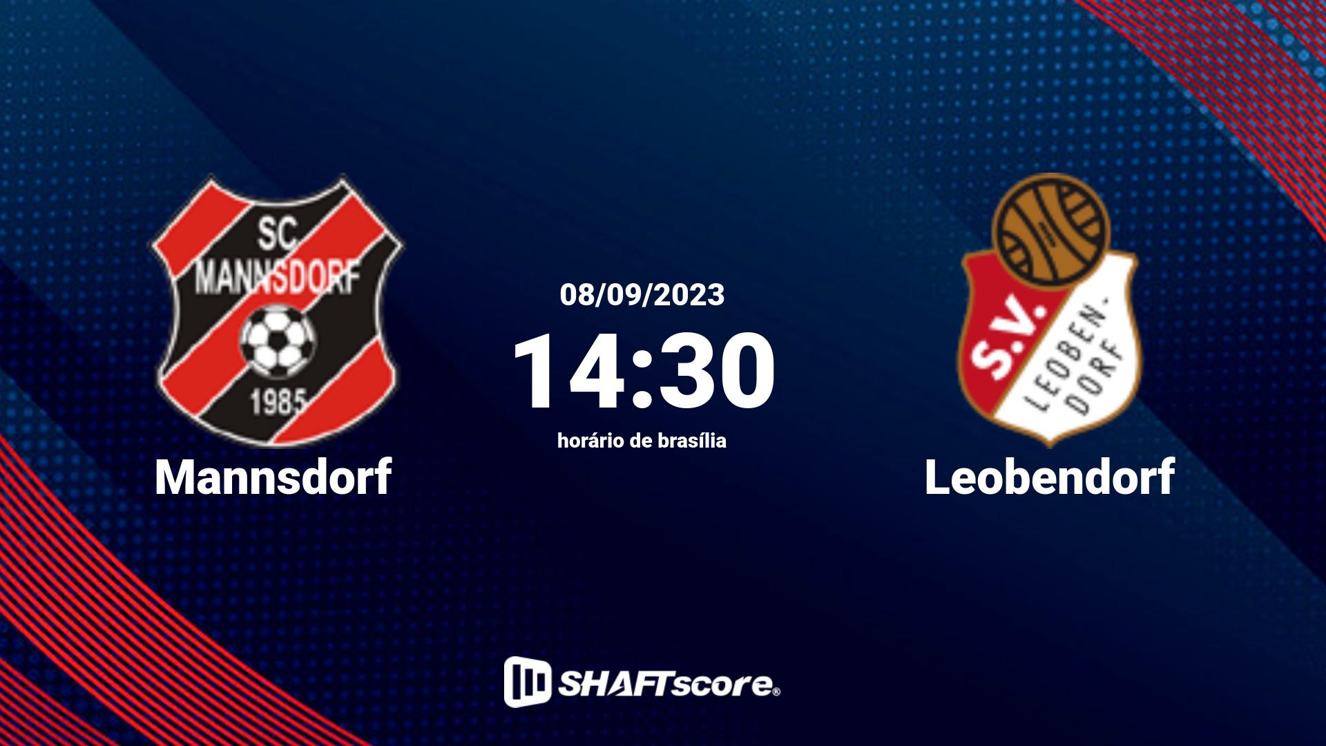 Estatísticas do jogo Mannsdorf vs Leobendorf 08.09 14:30