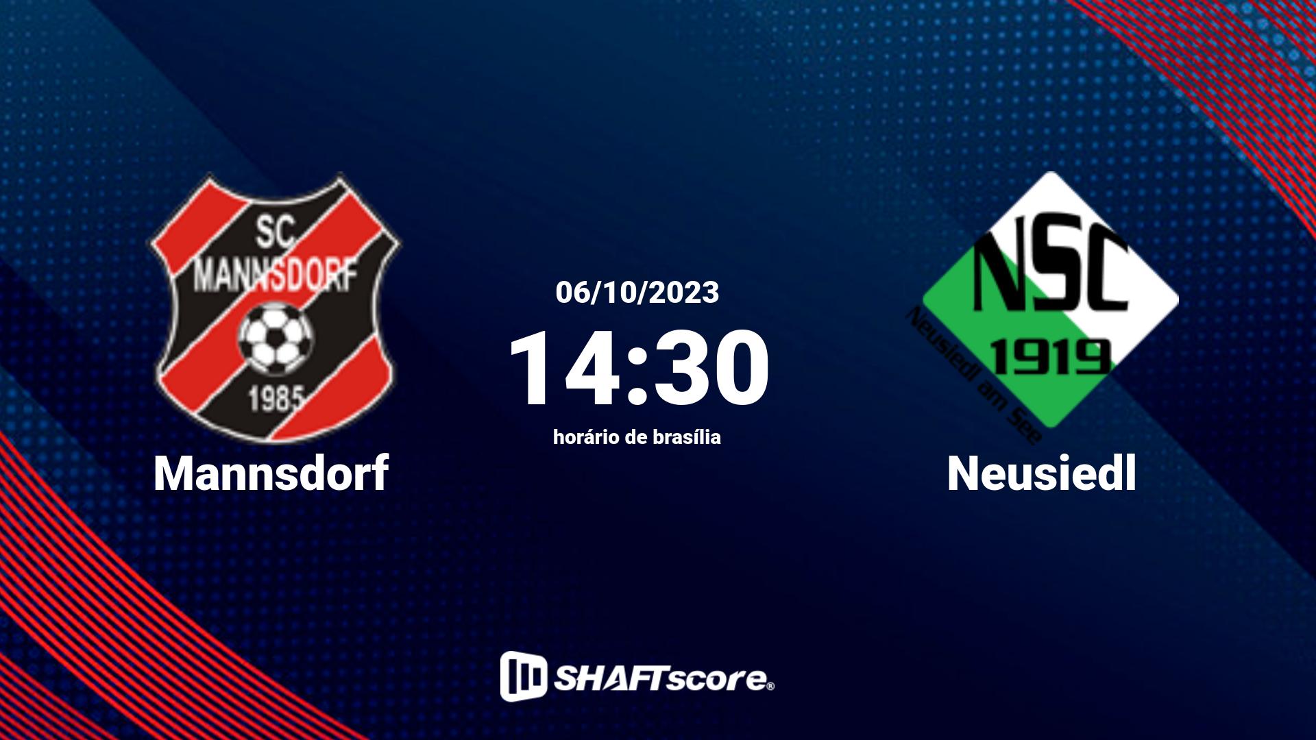 Estatísticas do jogo Mannsdorf vs Neusiedl 06.10 14:30