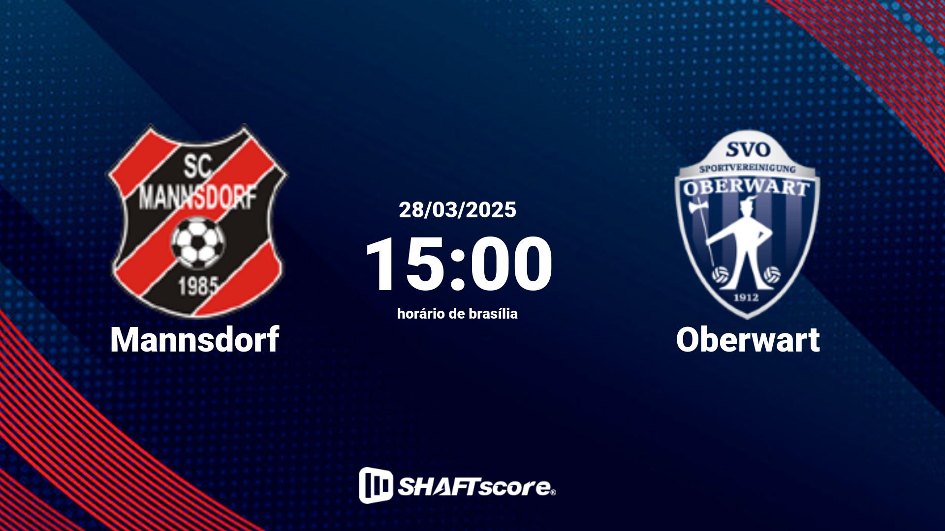 Estatísticas do jogo Mannsdorf vs Oberwart 28.03 15:00