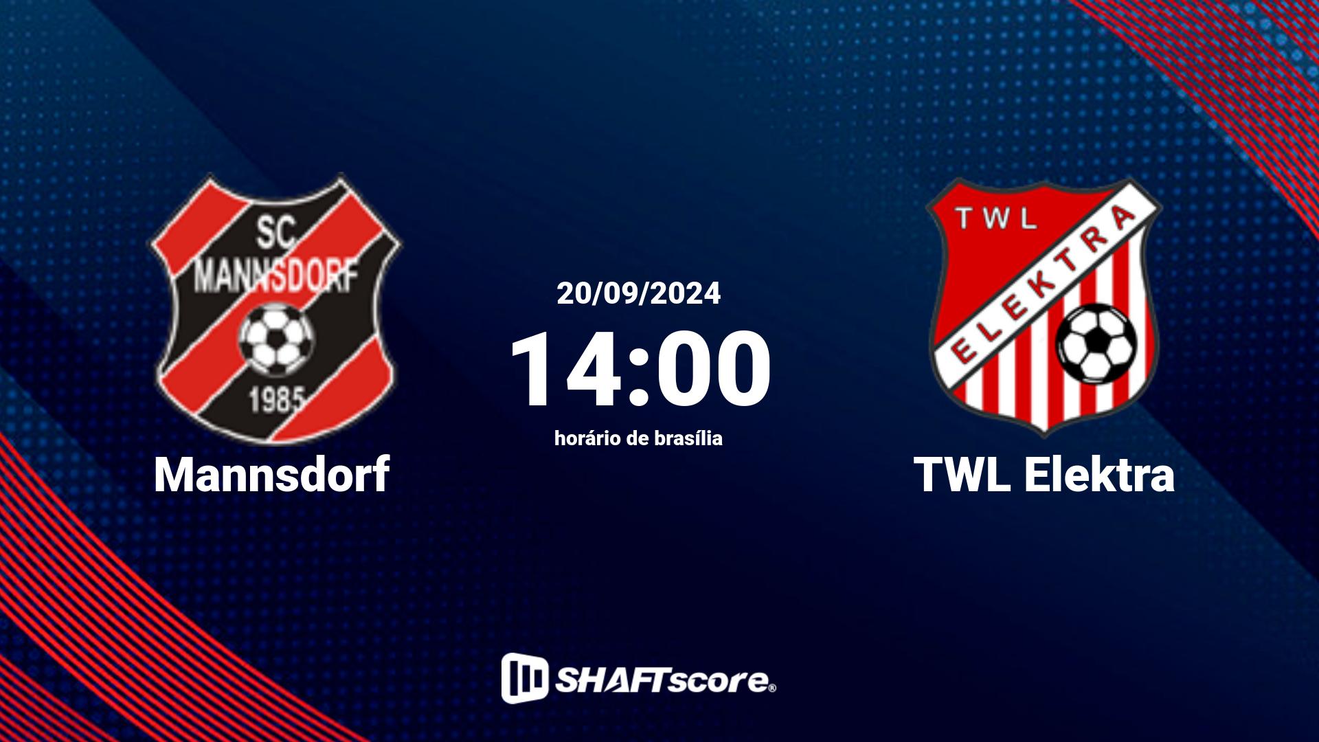 Estatísticas do jogo Mannsdorf vs TWL Elektra 20.09 14:00