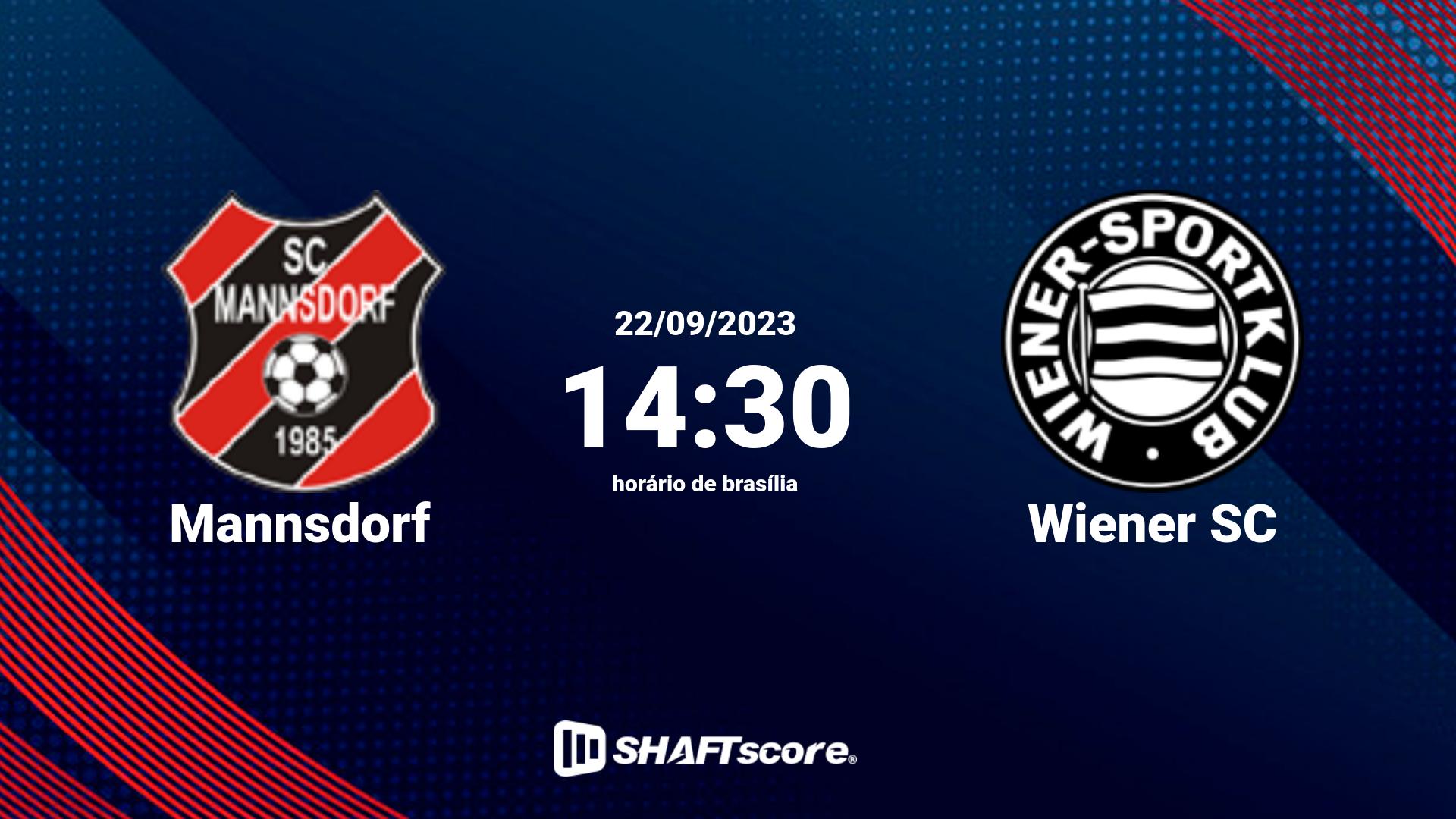 Estatísticas do jogo Mannsdorf vs Wiener SC 22.09 14:30