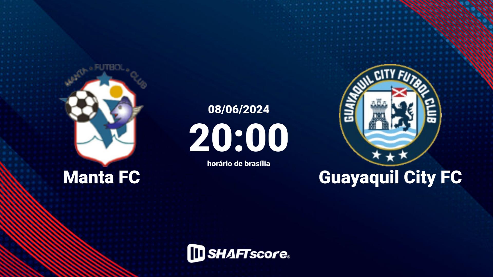 Estatísticas do jogo Manta FC vs Guayaquil City FC 08.06 20:00