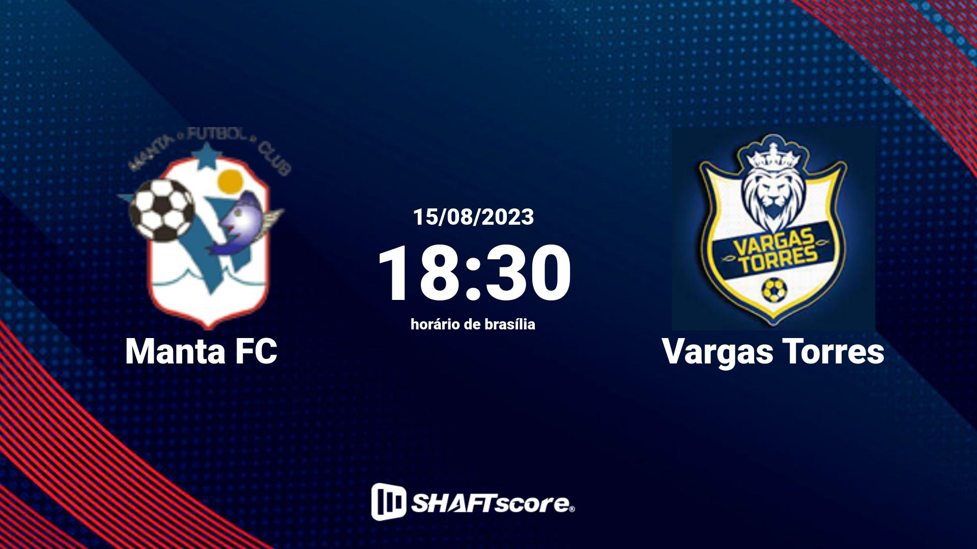 Estatísticas do jogo Manta FC vs Vargas Torres 15.08 18:30