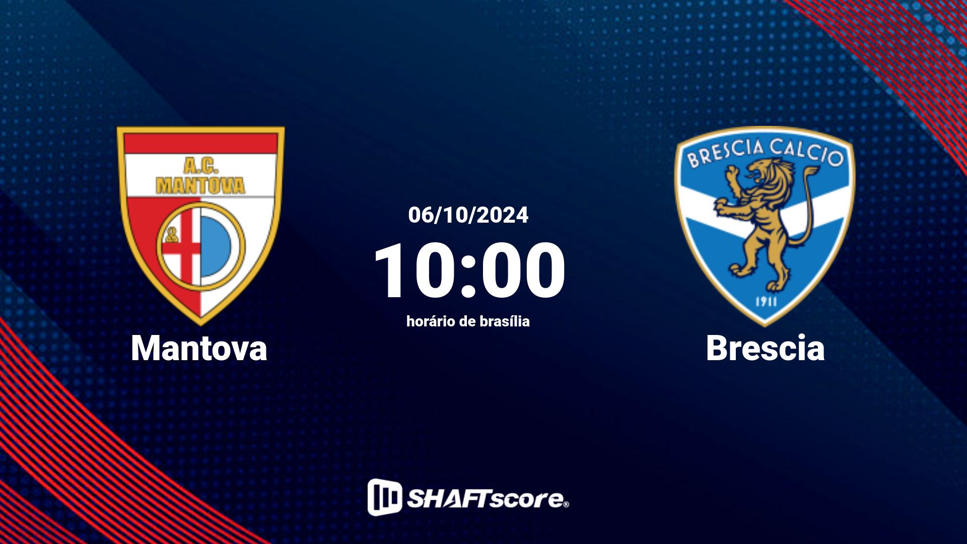 Estatísticas do jogo Mantova vs Brescia 06.10 10:00