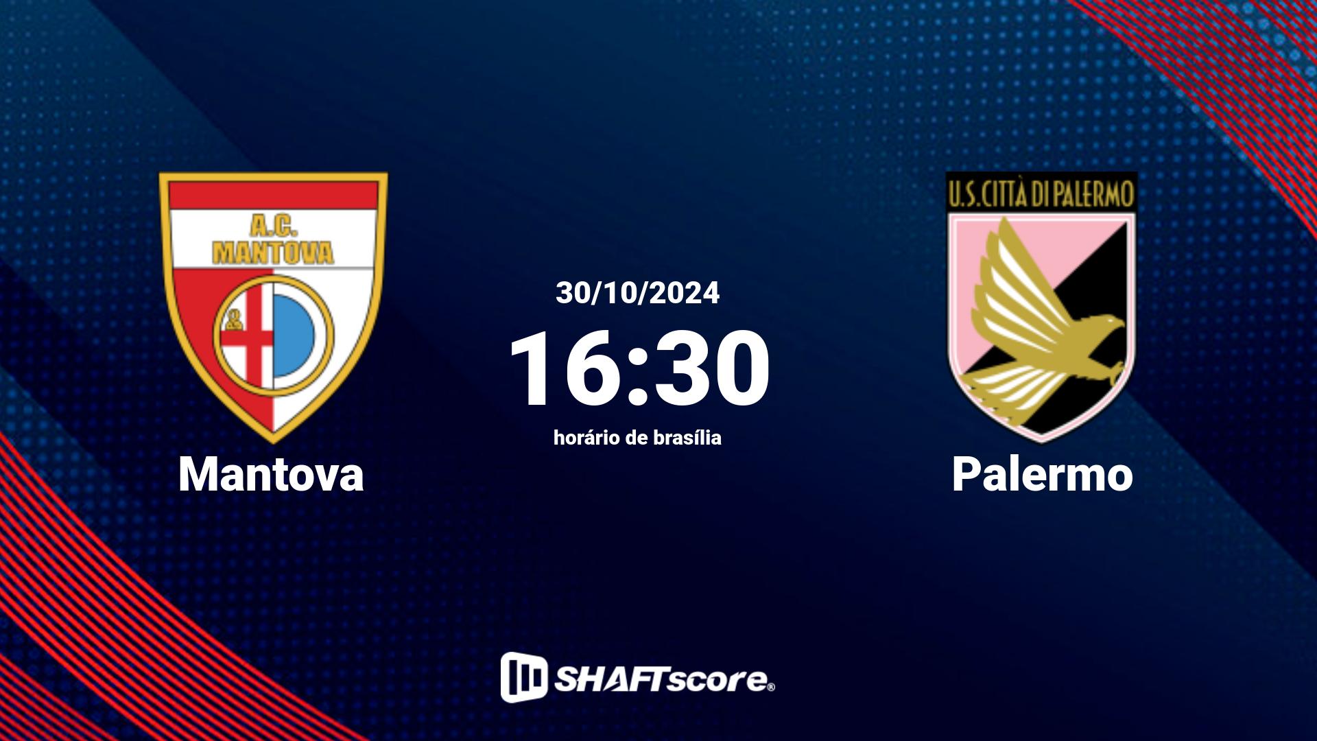 Estatísticas do jogo Mantova vs Palermo 30.10 16:30