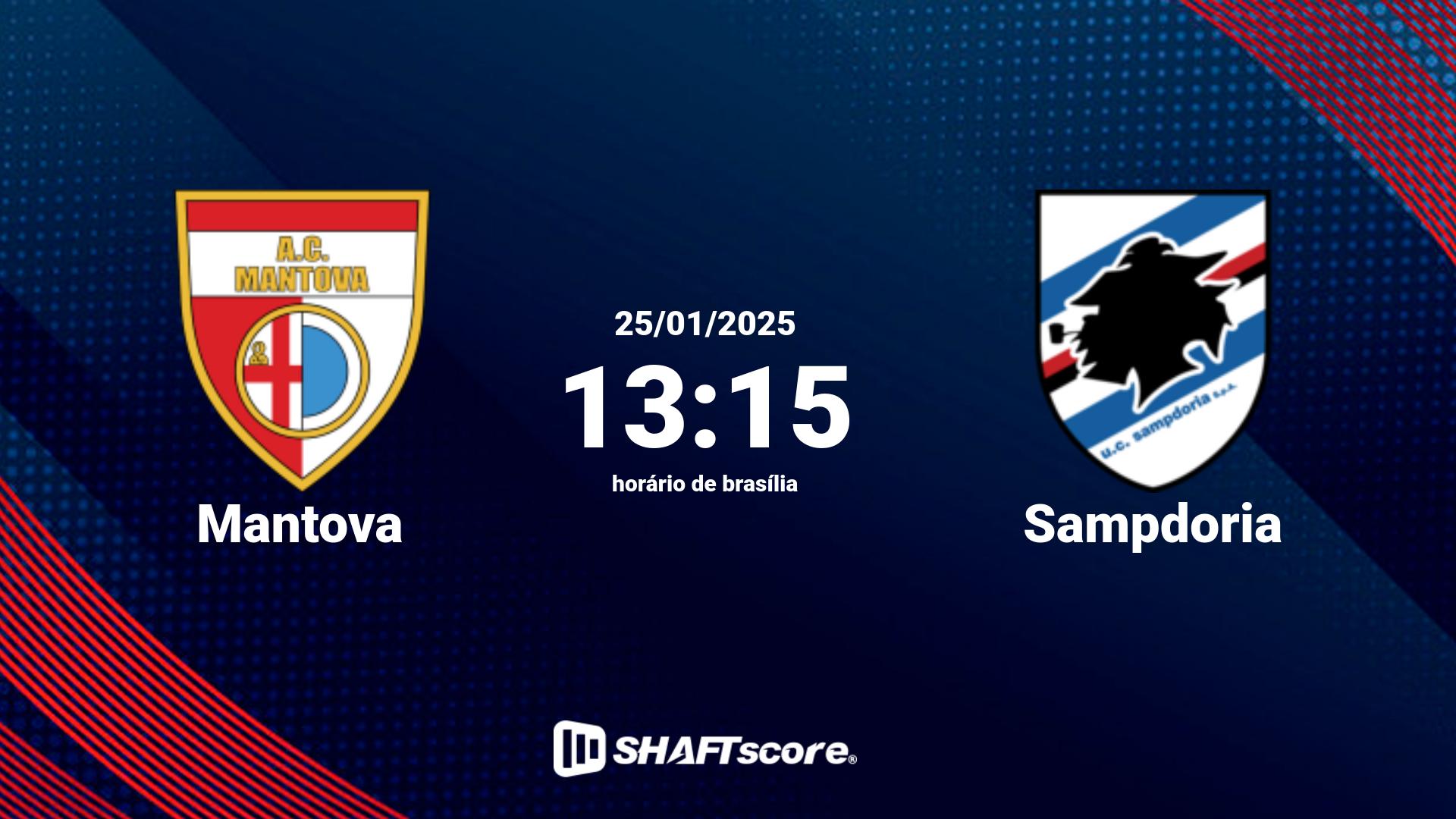 Estatísticas do jogo Mantova vs Sampdoria 25.01 13:15