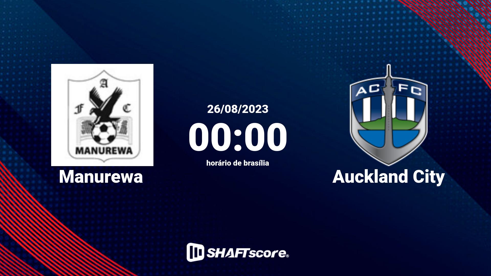 Estatísticas do jogo Manurewa vs Auckland City 26.08 00:00