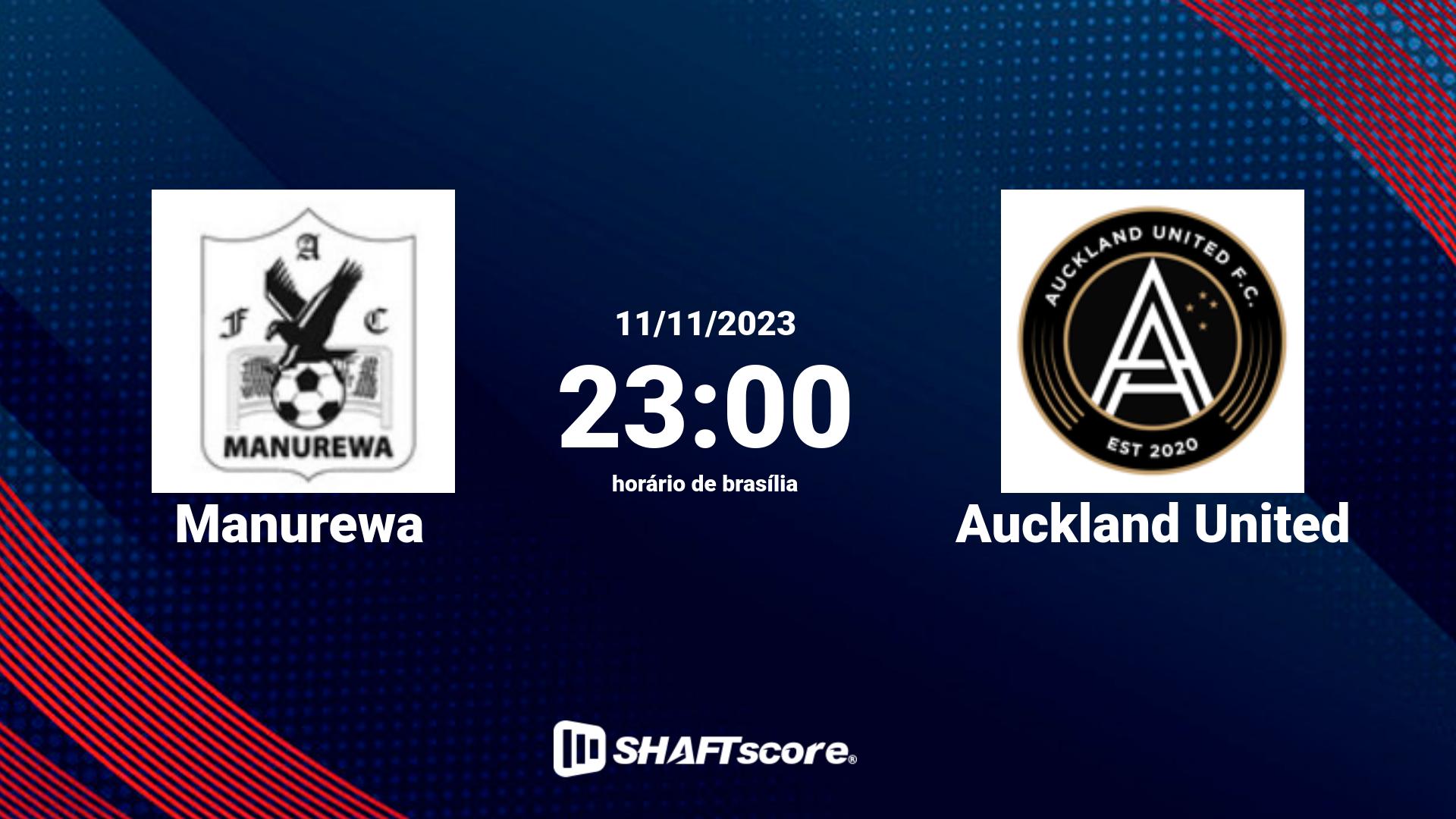Estatísticas do jogo Manurewa vs Auckland United 11.11 23:00